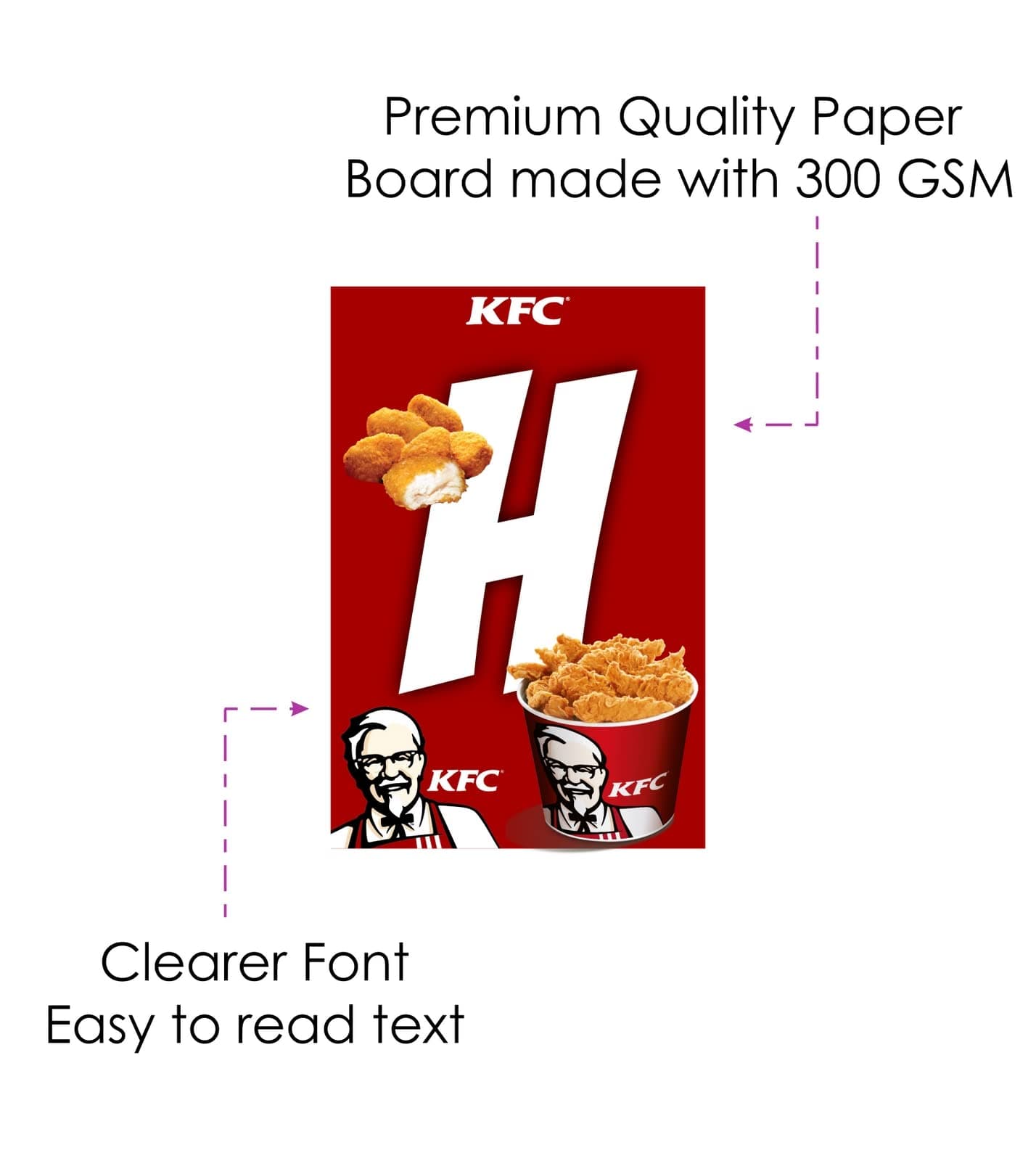 Balloonistics KFC Theme Happy Birthday Banner Premium Cardstock Fried Chicken Party Decorations Fast Food Birthday Backdrop for Chicken Lovers Including Ribbon thumbnail 4