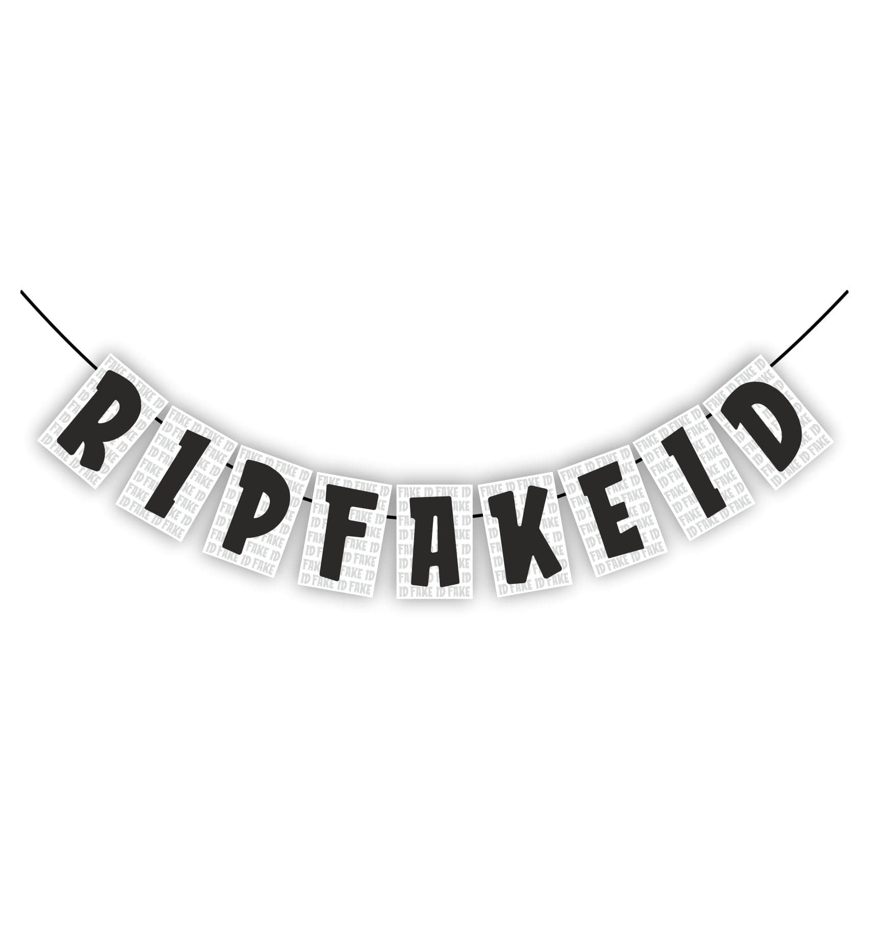 Balloonistics RIP Fake ID Happy Birthday Banner - Funny "Finally 21" Cardstock Bunting - 21st Birthday Funeral & Legal Age Party Decorations, "Retired License" Backdrop thumbnail 1