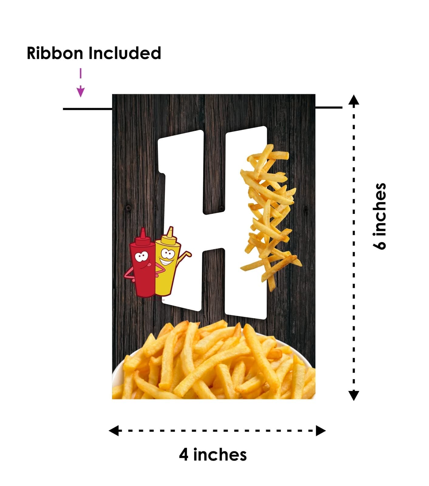 Balloonistics French Fries Theme Happy Birthday Banner Premium Cardstock Fast Food Party Decorations Birthday Backdrop for Foodie Including Ribbon thumbnail 6
