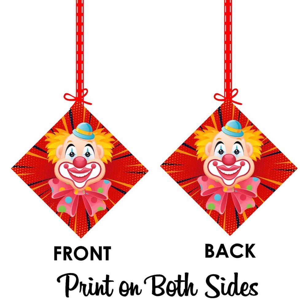 Balloonistics Joker Theme Party Hangings - Pack of 12 Grinning Villain Ceiling Decorations - Premium Cardstock Purple & Green Hanging Cutouts, Gotham City Chaos Birthday Decor for Comic Fans (Hangings - Pack of 12) thumbnail 8