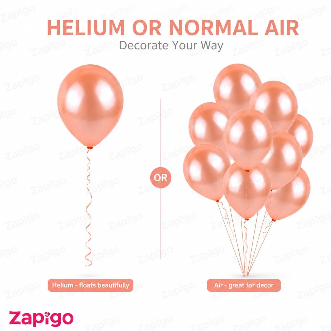 Balloonistics 25-Pack Metallic Pearl Finish Peach Latex Balloons – Shiny Soft Peach Balloons for Baby Shower, Bridal Shower, Boho Party & Elegant Decoration thumbnail 4