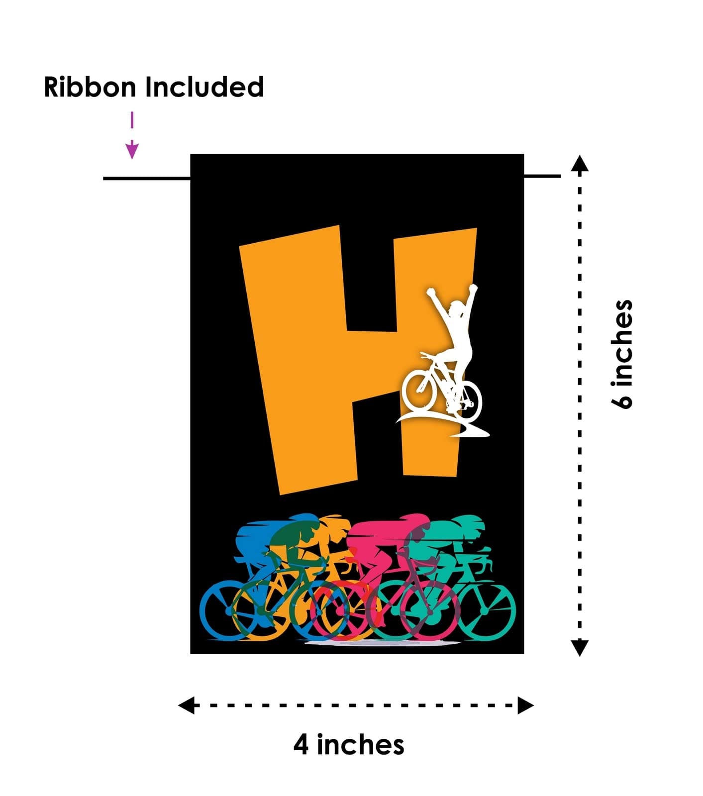 Balloonistics Cycling Theme Happy Birthday Banner - Bicycle & Racing Cardstock Bunting for Kids and Adults - Mountain Bike, Road Cycling & Tour Theme Party Supplies, Backdrop Decor thumbnail 6