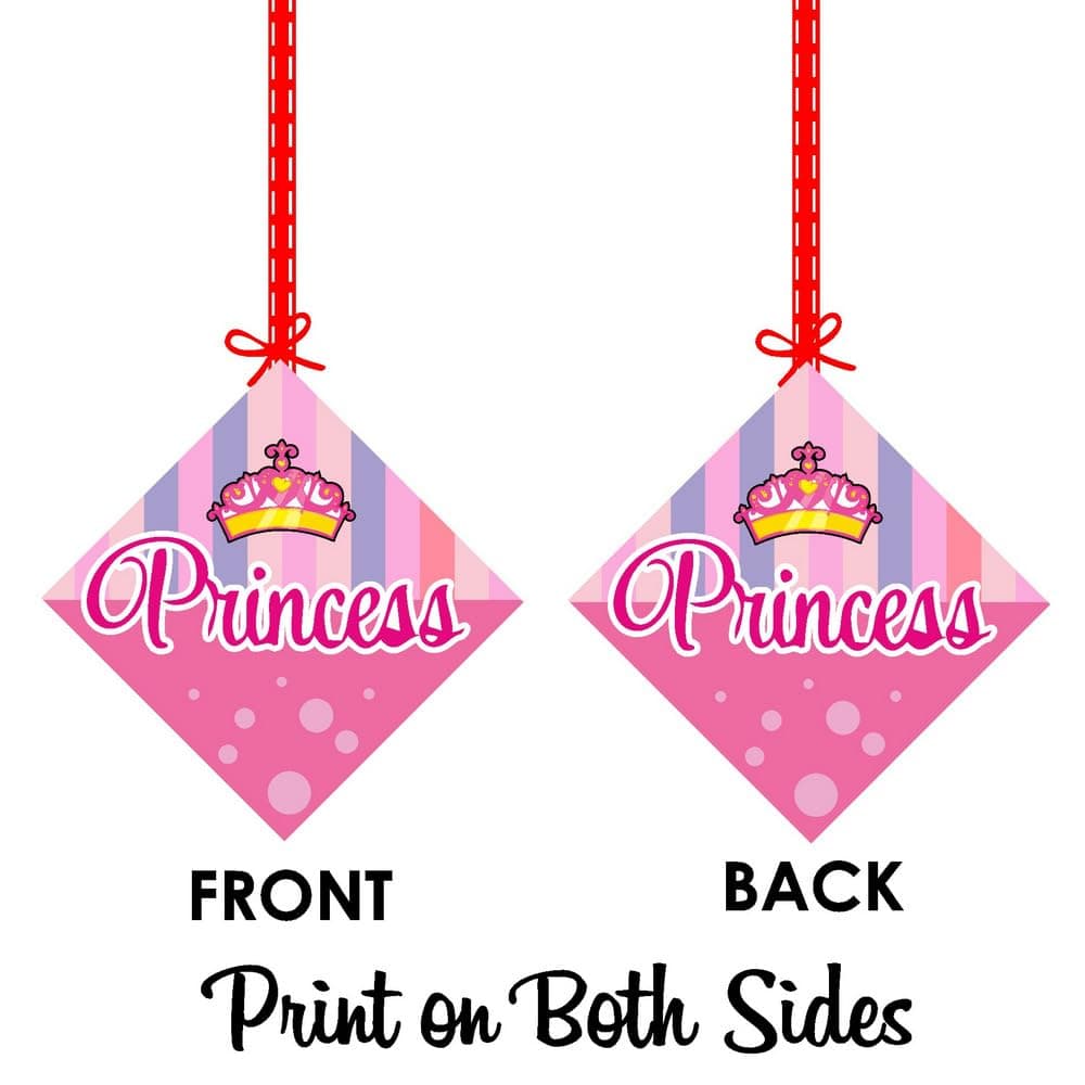 Balloonistics Princess Theme Hanging Decorations Double-Sided Cardstock Party Room Decor Birthday Backdrop for Girls (Hangings - Pack of 12) thumbnail 8