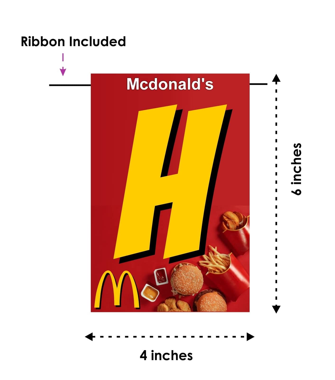 Balloonistics Fast Food Theme Happy Birthday Banner - Golden Arches & Burger Cardstock Bunting for Kids & Adults - I’m Lovin’ It Junk Food Party Decorations, Happy Meal Backdrop thumbnail 5
