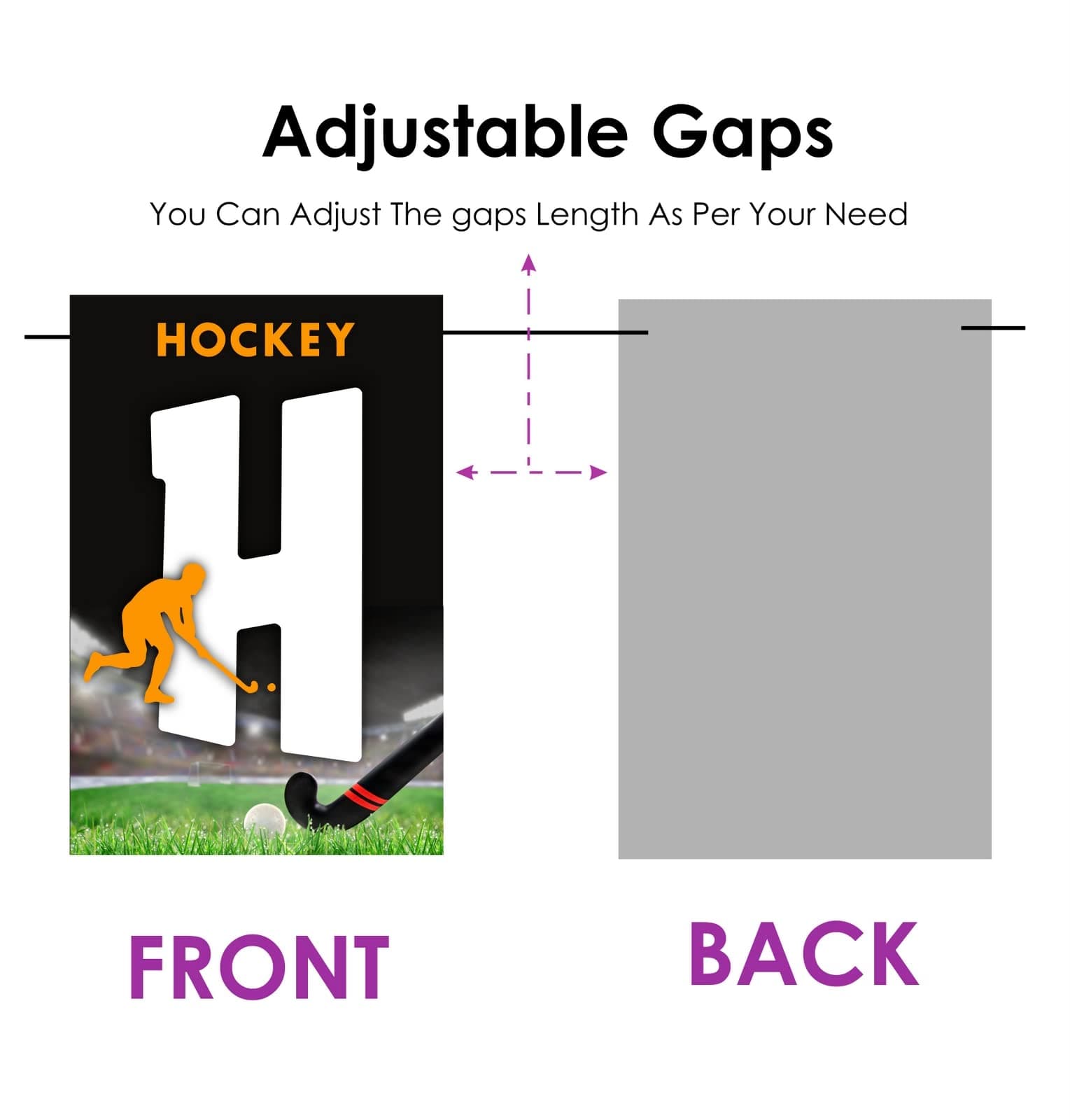 Balloonistics Hockey Theme Happy Birthday Banner - Ice & Field Hockey Cardstock Bunting for Kids and Adults - Slapshot & Game Day Party Supplies, Sports Theme Backdrop Decor thumbnail 4