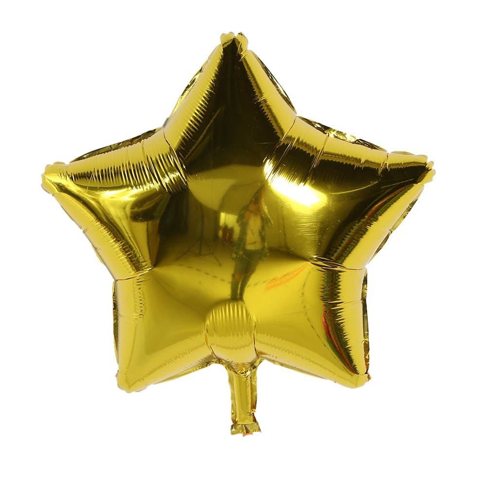 Balloonistics Gold Star Shaped Foil Balloon – Pack of 5 Birthday Party Decoration Balloons thumbnail 4
