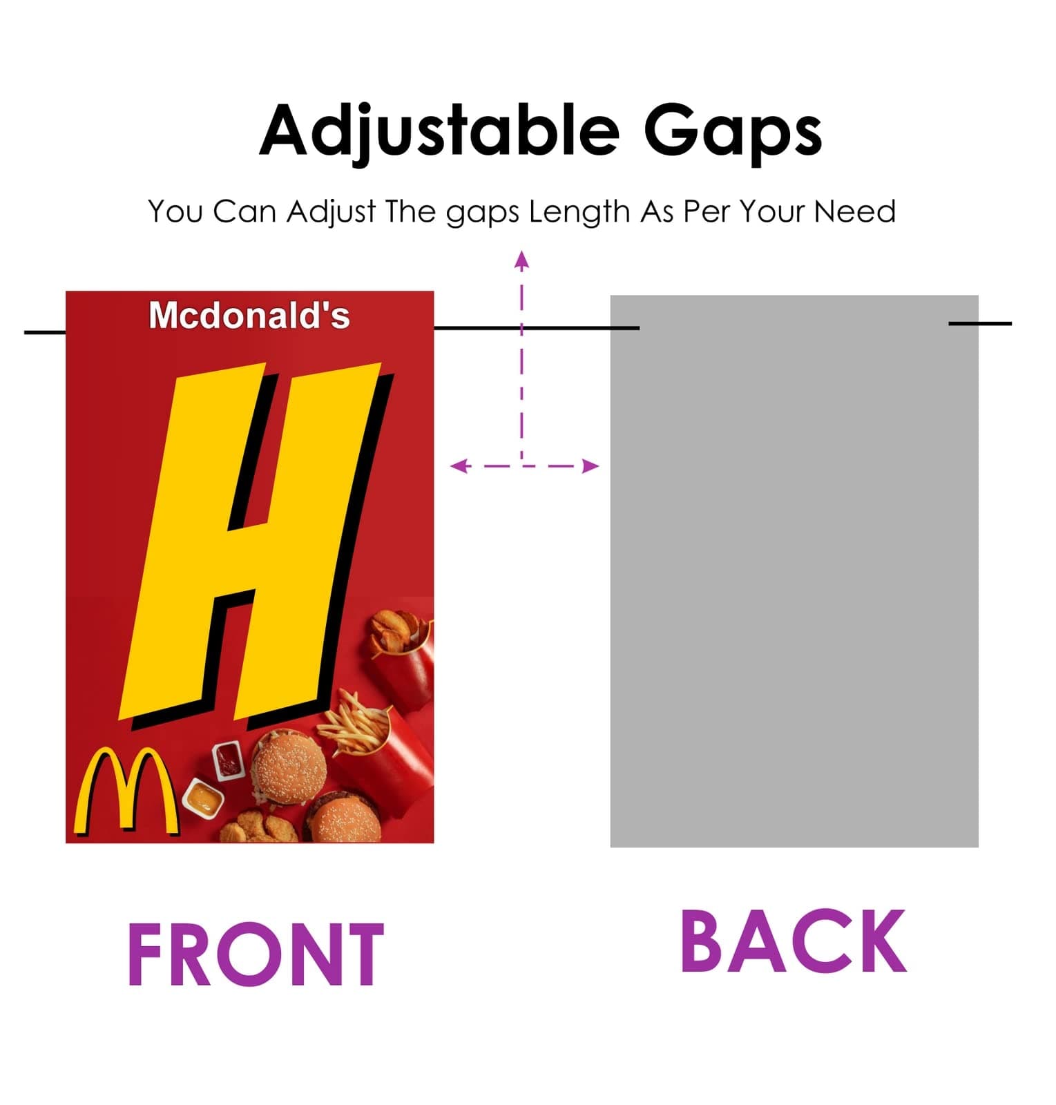 Balloonistics Fast Food Theme Happy Birthday Banner - Golden Arches & Burger Cardstock Bunting for Kids & Adults - I’m Lovin’ It Junk Food Party Decorations, Happy Meal Backdrop thumbnail 3