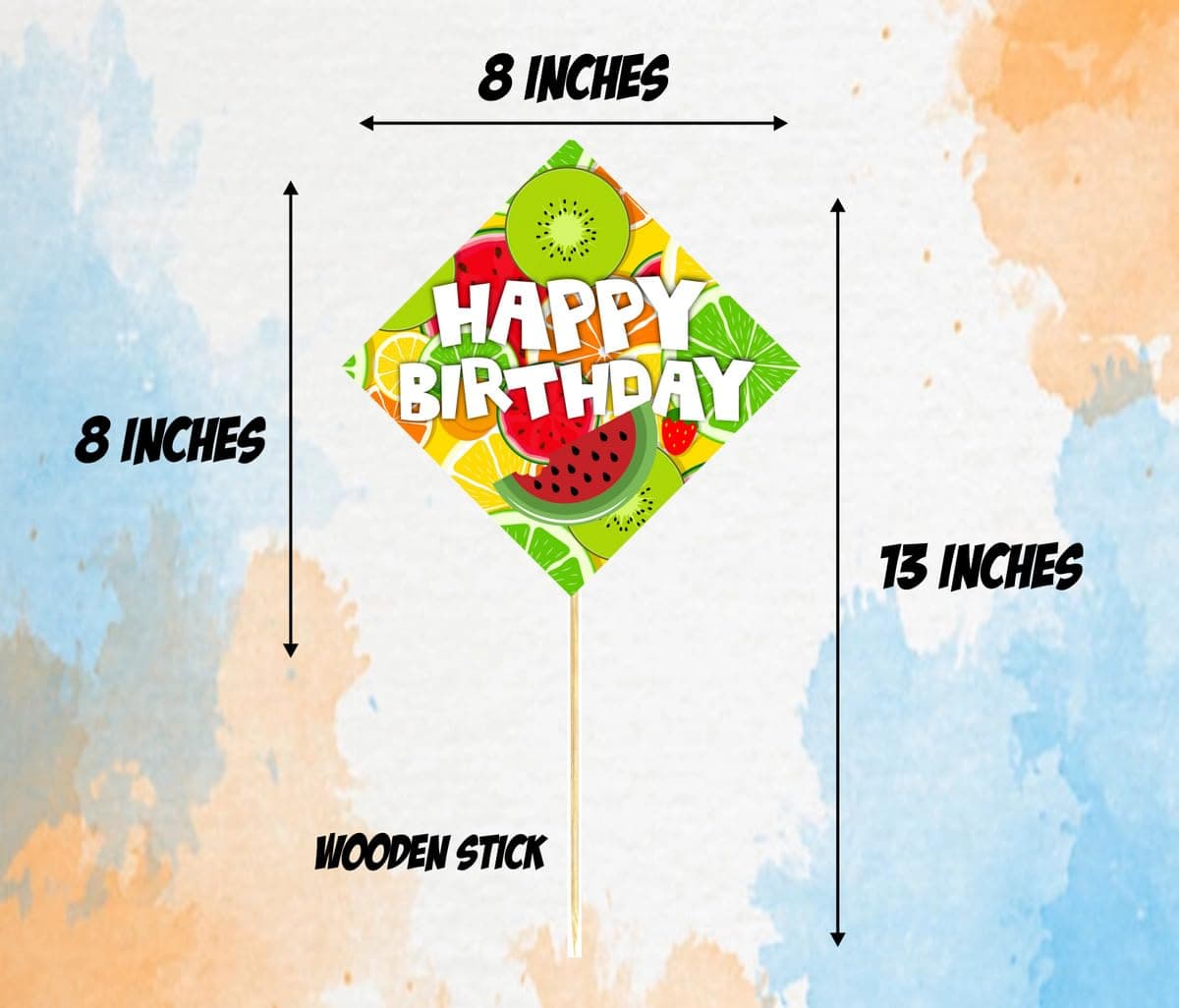 Balloonistics Fruit Theme Photo Booth Props Sweet "Tutti Frutti" Birthday Party Selfie Props Cardstock "One-in-a-Melon" Decorations Summer Bashes thumbnail 2