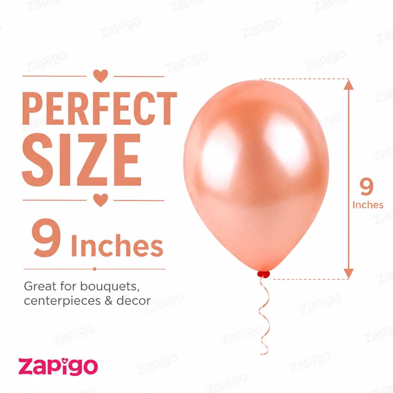 Balloonistics 10 Inch HD Metallic Shiny Balloons for Birthday Decoration, Decoration for Weddings, Engagement, Baby Shower, 1st Birthday, Anniversary, Birthday Party (Pack Of 50) (Peach) thumbnail 3