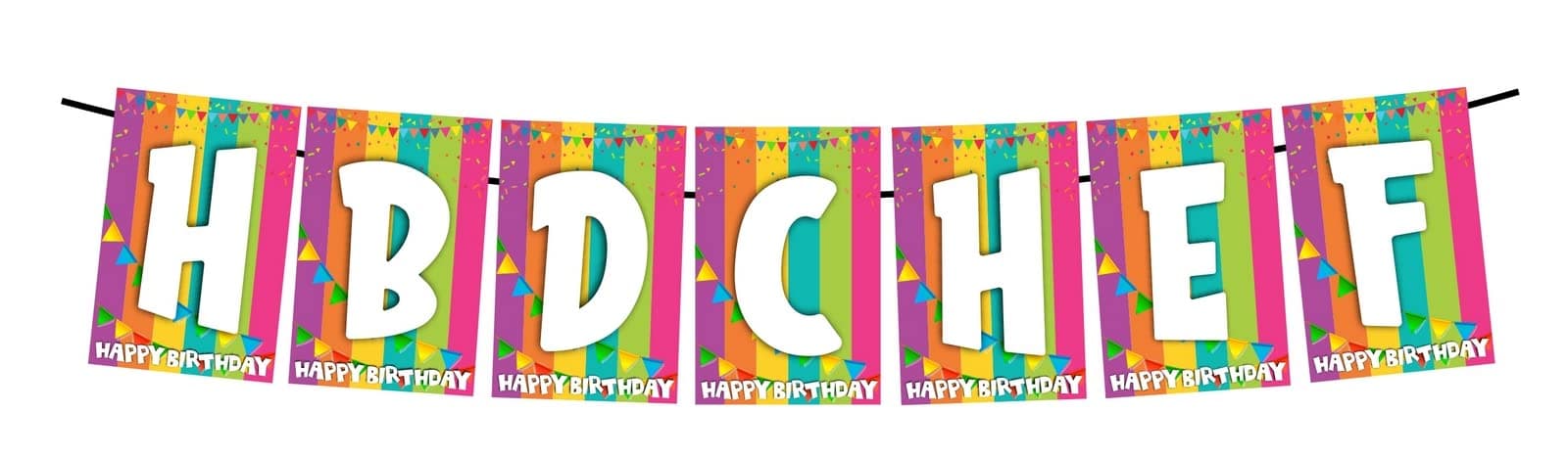 Balloonistics HBD Chef Birthday Banner - Vibrant Rainbow & Bunting Cardstock Bunting - Culinary, Baking & Master Chef Theme Decorations, "Happy Birthday Chef" Backdrop thumbnail 1