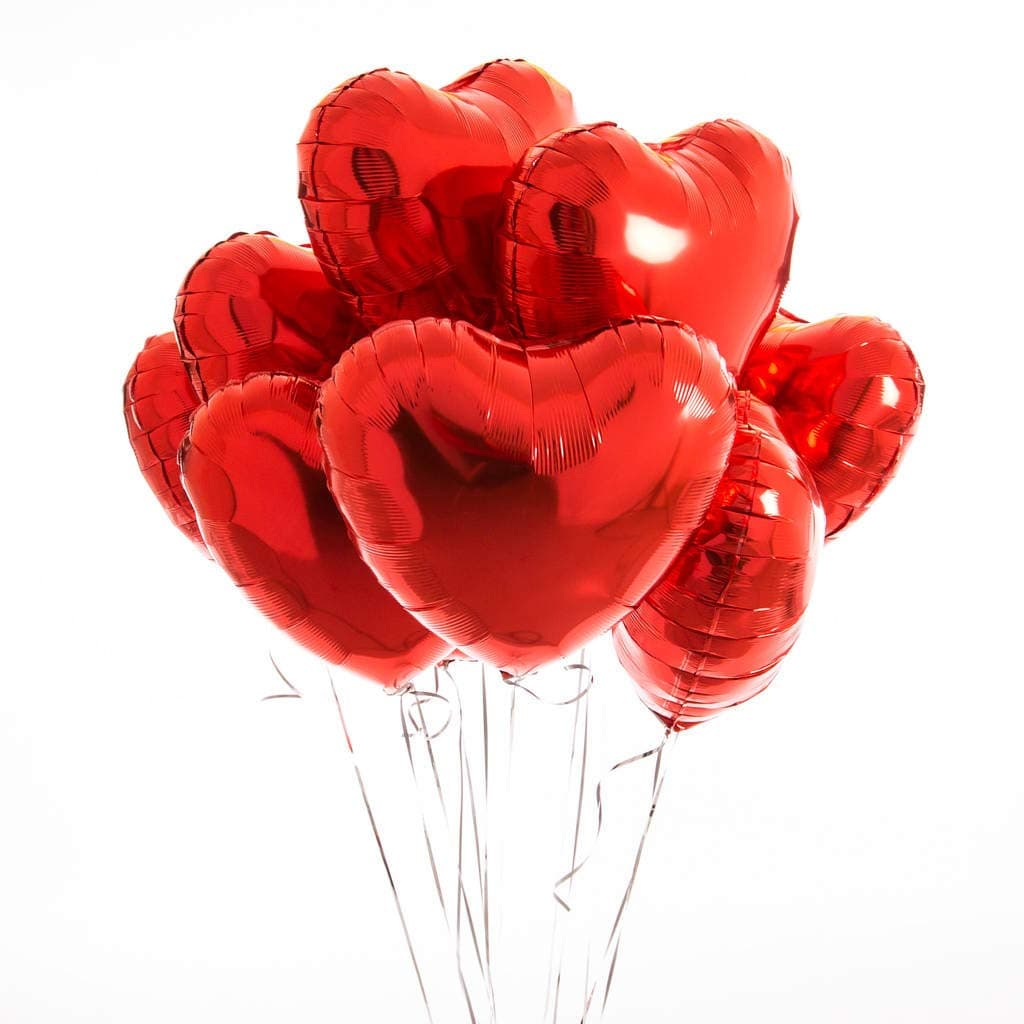 Balloonistics 18-Inch Red Heart Shape Foil Balloon – Pack of 2 Metallic Love Heart Balloons for Valentine’s Day, Anniversary & Romantic Party Decoration thumbnail 2