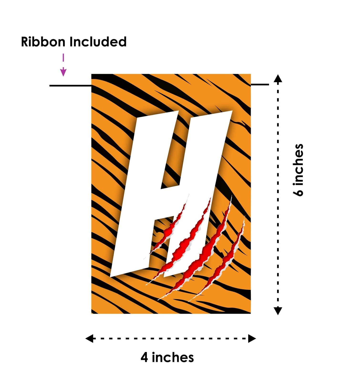 Balloonistics Tiger Stripes Happy Birthday Banner - Wild One & Jungle Safari Cardstock Bunting - Orange & Black Animal Print Party Decorations, "King of the Jungle" Backdrop thumbnail 5