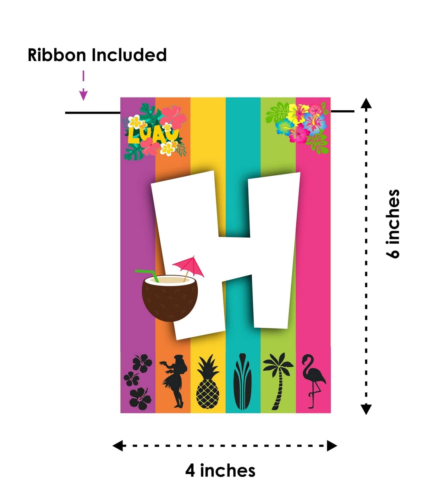 Balloonistics Hawaii Luau Happy Birthday Banner - Tropical Hibiscus & Palm Leaf Bunting for Island Theme Party Decorations - Premium Cardstock Aloha Backdrop with Adjustable Ribbon (Happy Birthday Banner) thumbnail 6