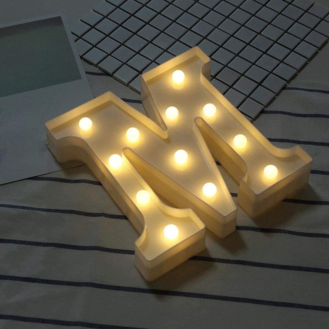 Balloonistics LED Marquee Letter 'M' Light | 9-Inch Warm White Glow | Cordless Battery-Operated Standing Alphabet Sign for Birthdays, Mother's Day, Weddings & Personalised Home Décor thumbnail 3