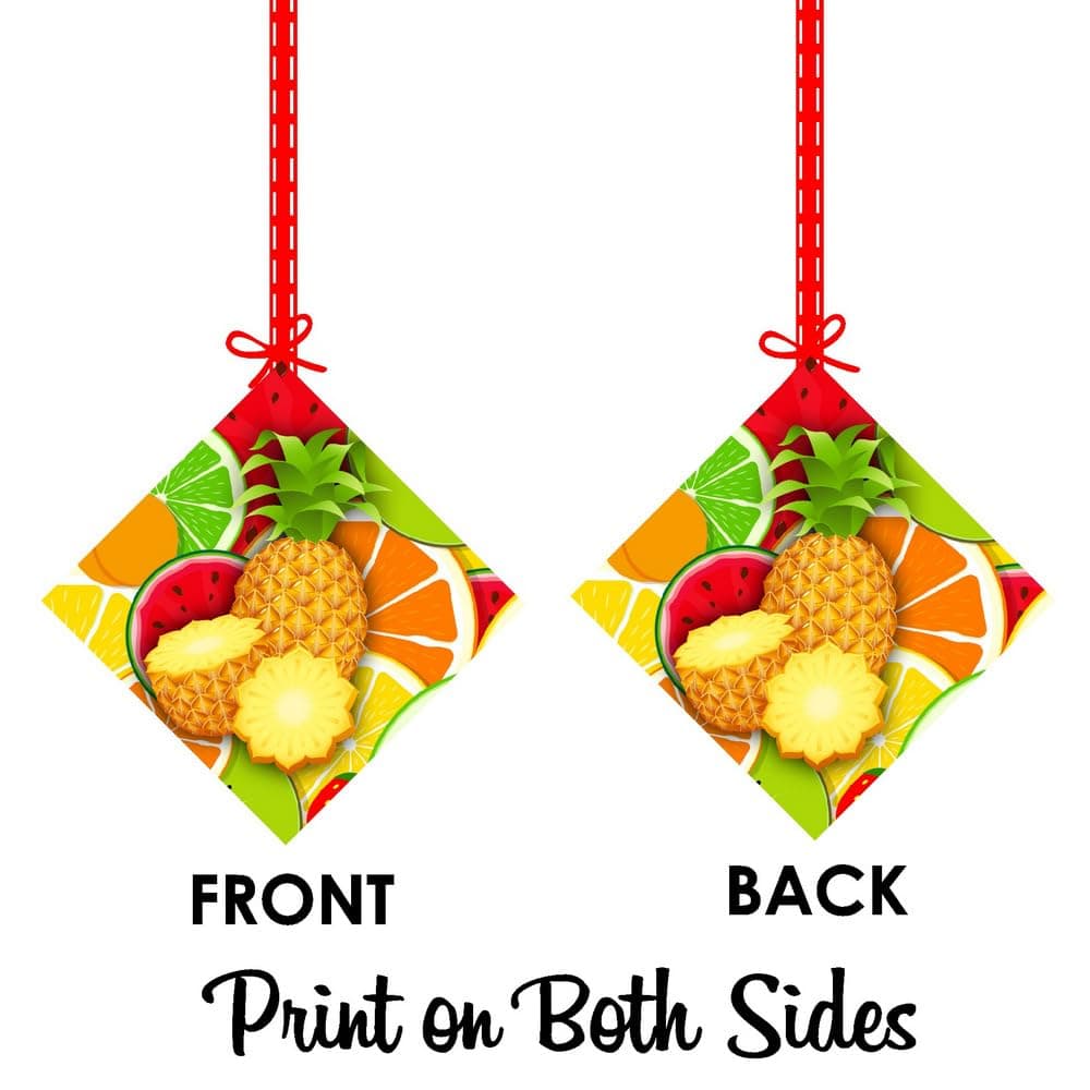 Balloonistics Fruit Theme Happy Birthday Hanging Decorations - Double-Sided Cardstock "Tutti Frutti" Cutouts - Summer Berry & Citrus Ceiling Decor for Kids - Includes Ribbons (Hangings - Pack of 12) thumbnail 8