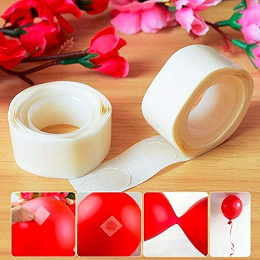 Balloonistics Balloon Glue Dots – 200 Pieces (2 Rolls) Double-Sided Adhesive Point Tape for Balloon Decoration, Garlands & Craft Projects (Non-Liquid, Clear) thumbnail 1