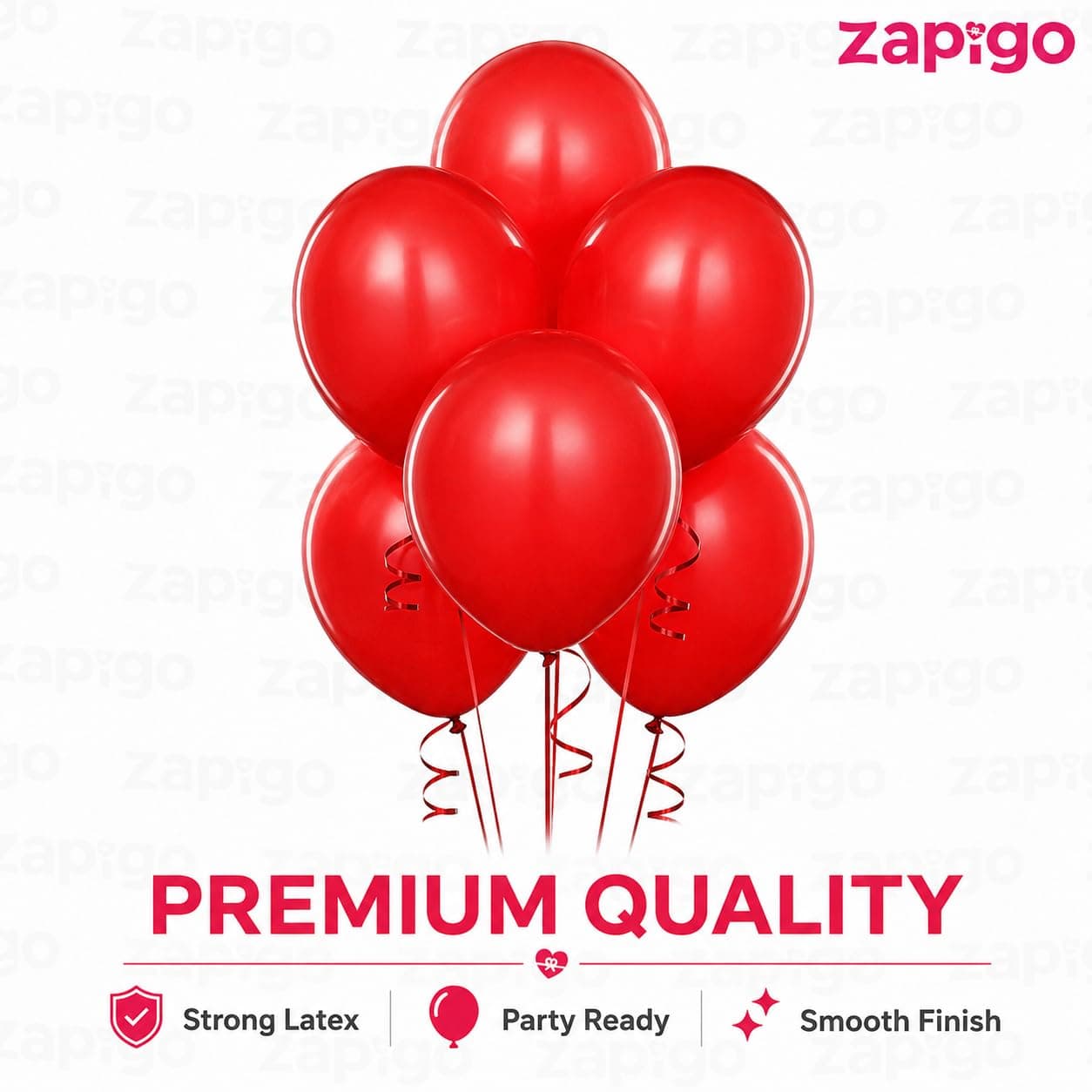 Balloonistics 10 Inch (Pack Of 50) Balloons for Birthday Decoration, Decoration for Weddings, Engagement, Baby Shower, 1st Birthday, Anniversary Party, Birthday Party supplies (Red) thumbnail 2