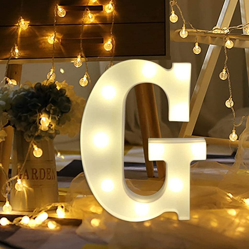 Balloonistics Warm White LED Marquee Letter G Light – 9 Inch Cordless Battery-Operated Standing Alphabet Sign for Birthday, Wedding & Personalised Home Decor thumbnail 1