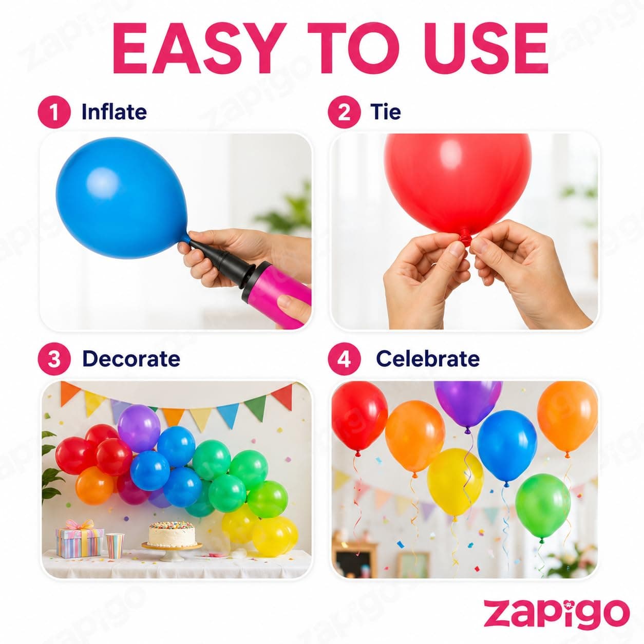 Balloonistics 25-Pack Multicolour Latex Balloons – Assorted Solid Colour Balloons for Kids Birthday, Baby Shower & Colourful Party Decoration thumbnail 7