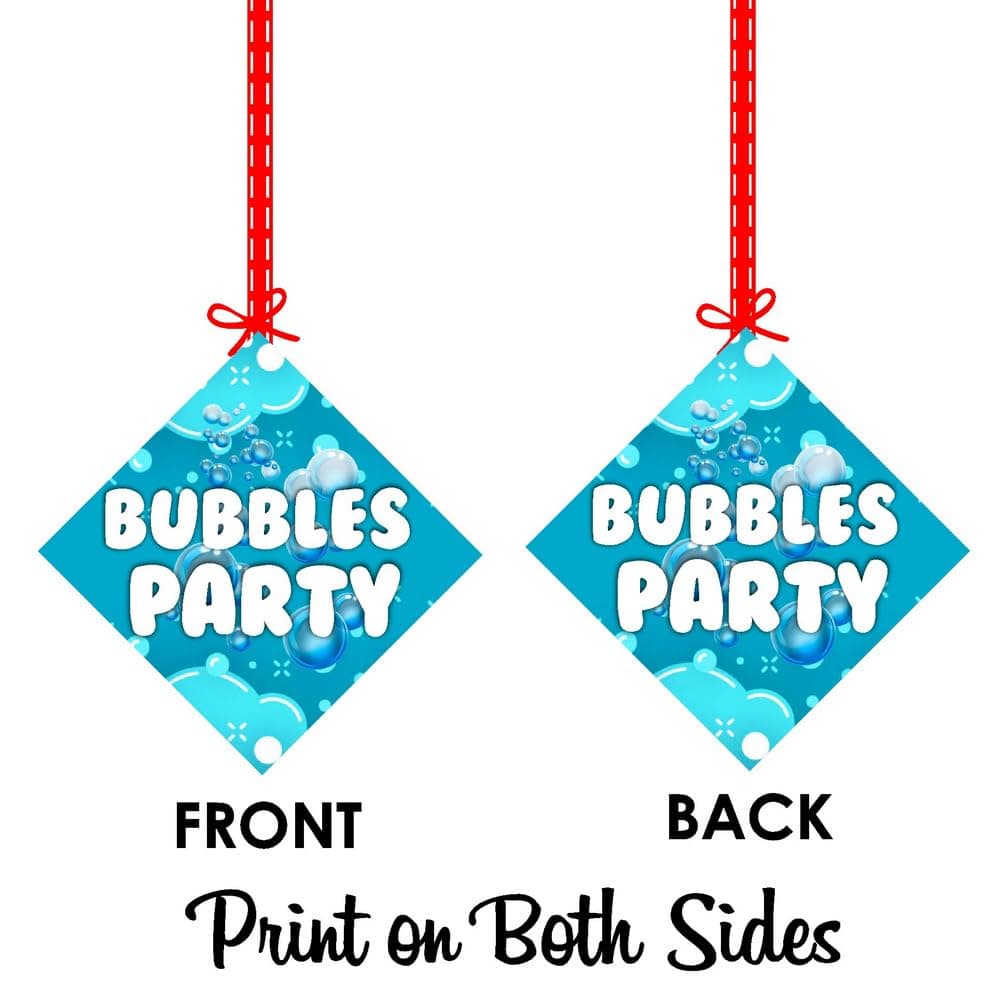 Balloonistics Bubble Theme Happy Birthday Hanging Decorations - Pack of 12 Whimsical "Pop" Party Swirls - Premium Cardstock Double-Sided Iridescent Bubble & Blue Sky Spirals, Kids Bubbly Celebration Ceiling Decor (Hangings - Pack of 12) thumbnail 8