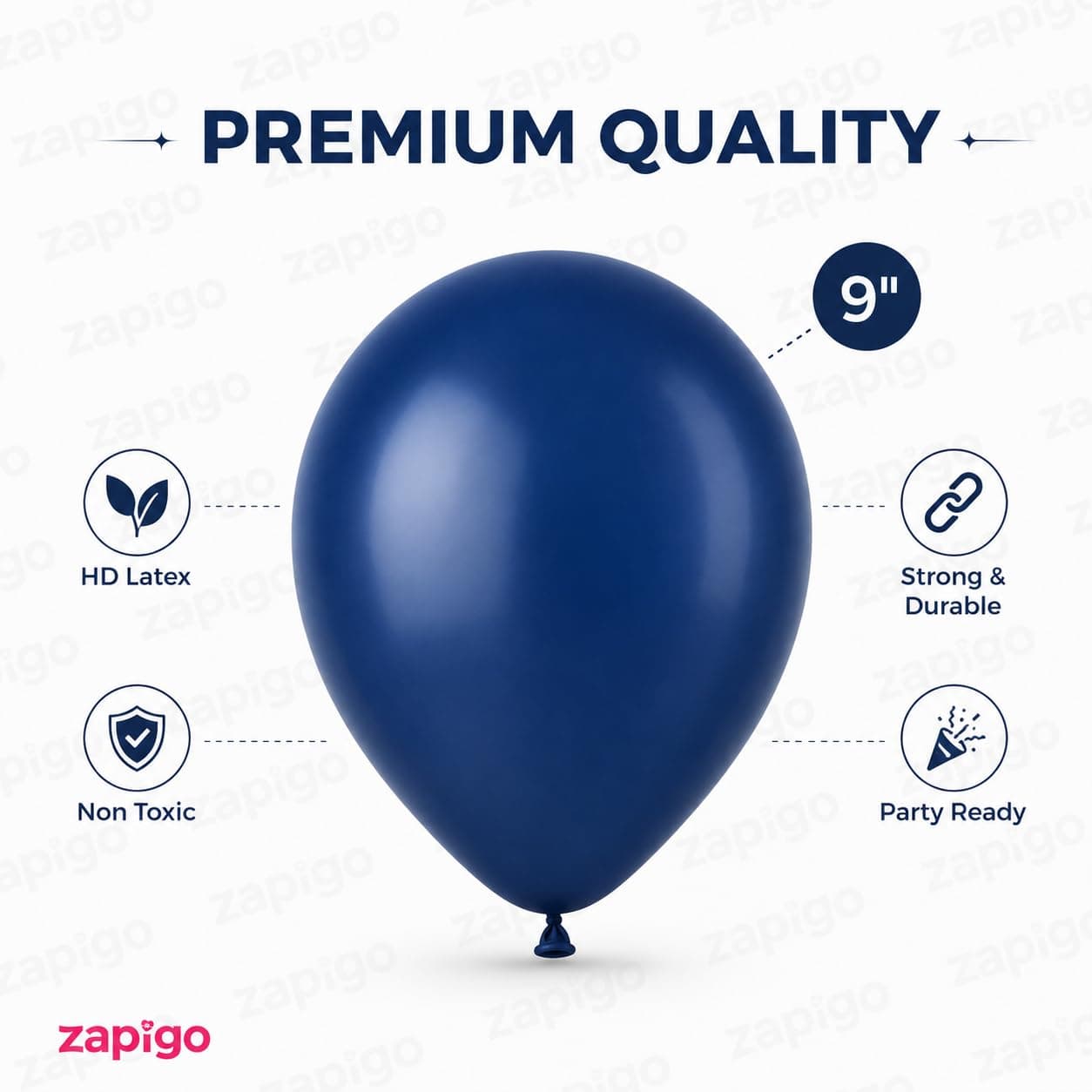 Balloonistics 10 Inch (Pack Of 50) Balloons for Birthday Decoration, Decoration for Weddings, Engagement, Baby Shower, 1st Birthday, Anniversary Party, Birthday Party supplies (Blue) thumbnail 2