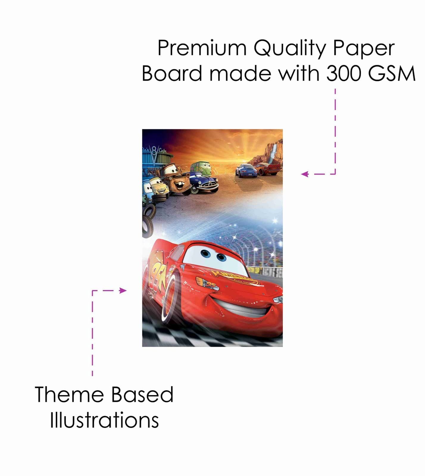 Balloonistics Car Theme Birthday Invitation Cards – Pack of 10 Cards with Envelopes for Kids' Vehicle-Themed Parties thumbnail 3