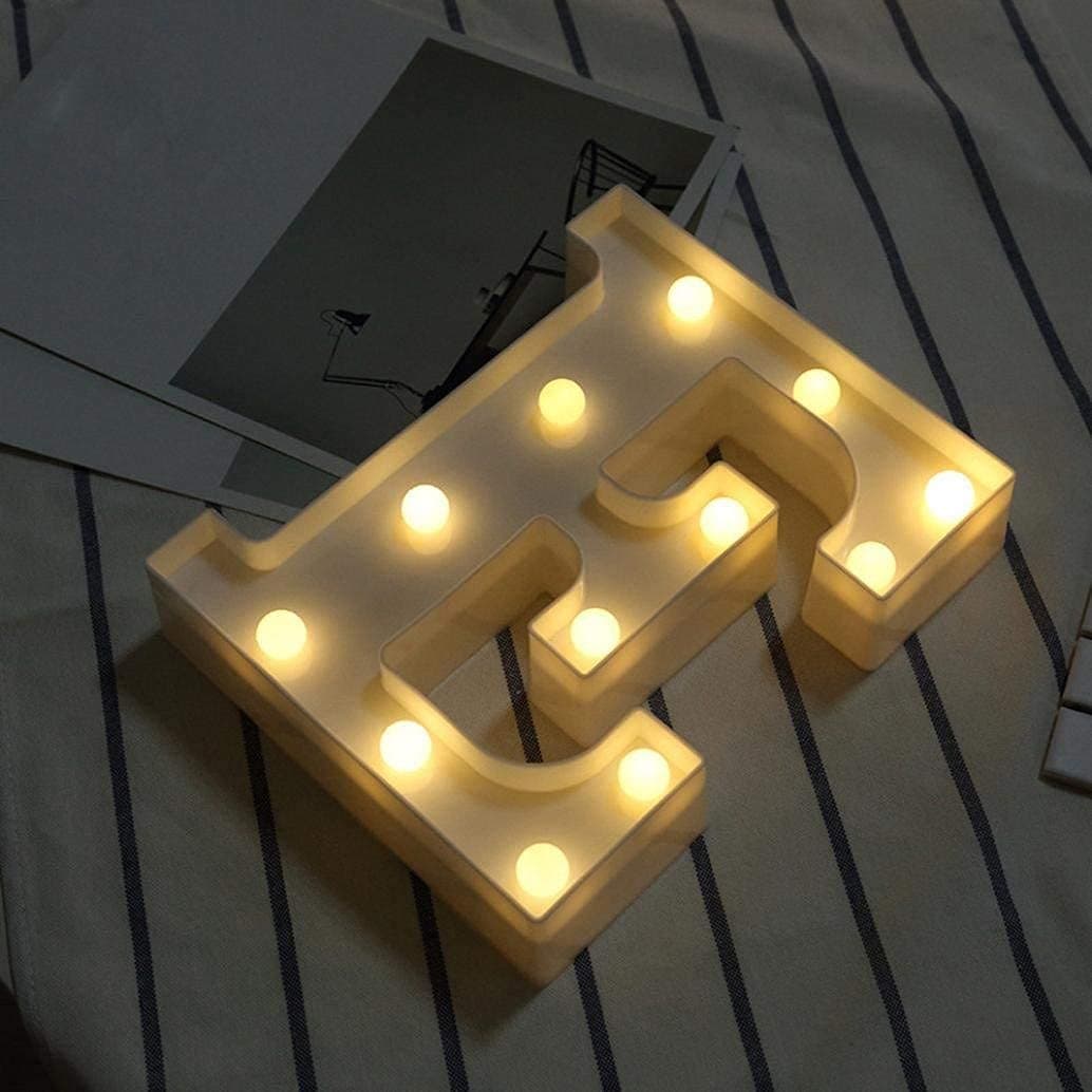 Balloonistics LED Marquee Letter 'E' Light | 9-Inch Warm White Glow | Cordless Battery-Operated Standing Alphabet Sign for Birthdays, Engagements, Weddings & Personalised Home Décor thumbnail 3