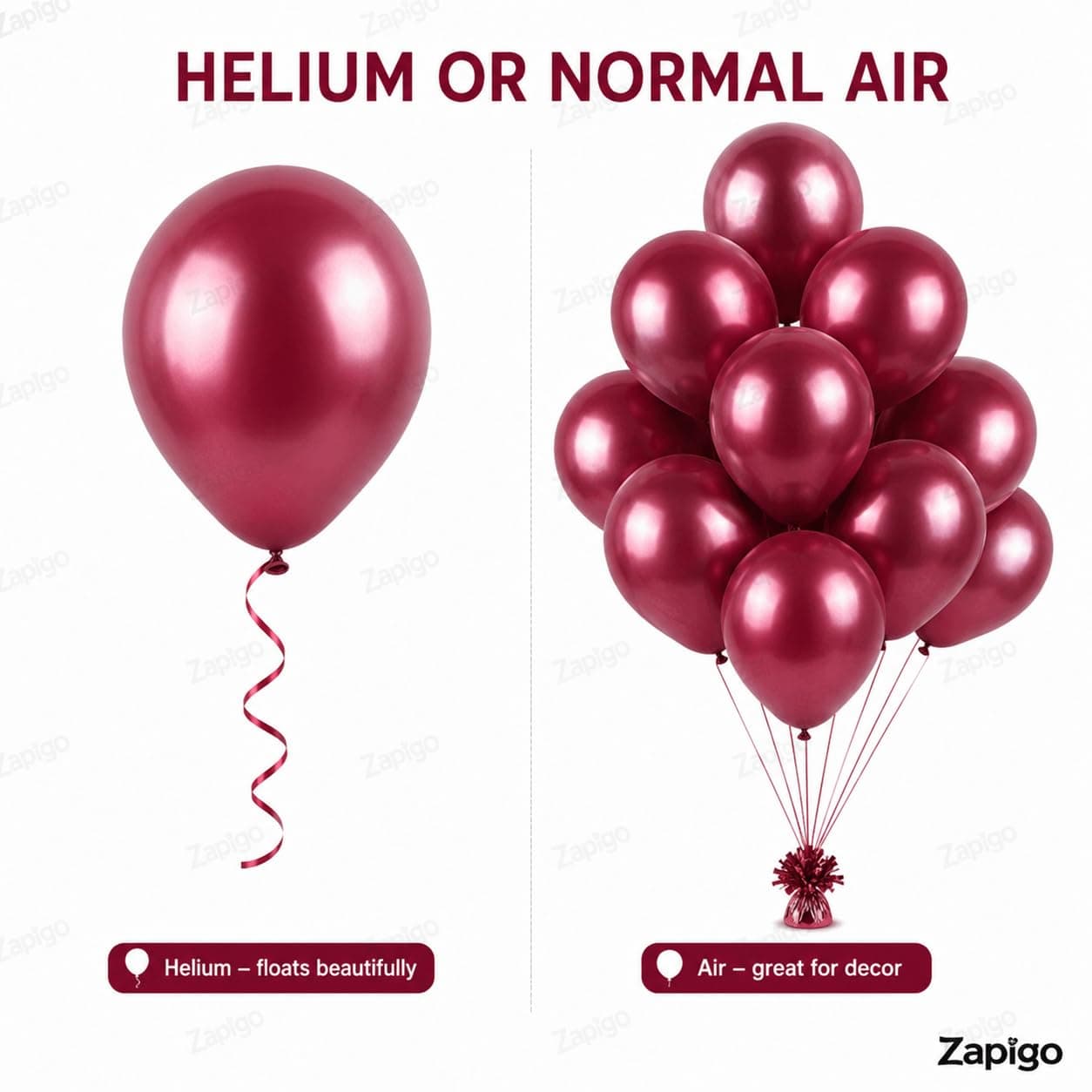 Balloonistics 25-Pack Metallic Pearl Finish Maroon Latex Balloons – Shiny Deep Red Balloons for Wedding, Anniversary, Elegant Birthday & Festive Decoration thumbnail 4