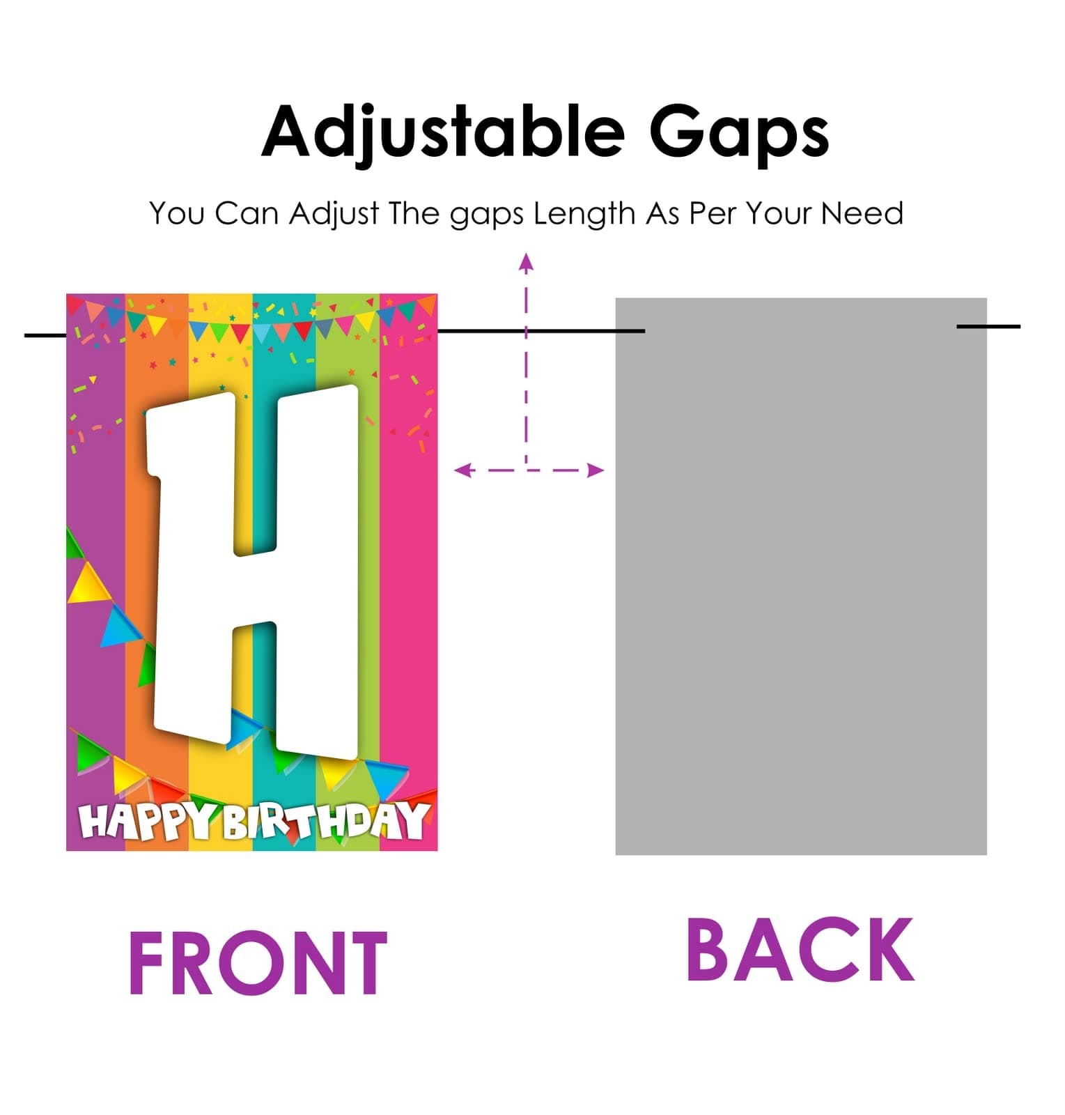 Balloonistics HBD Dancer Happy Birthday Banner - Vibrant Rainbow & Bunting Cardstock Bunting - Dance Studio, Recital & Performer Decorations, "Happy Birthday Dancer" Backdrop thumbnail 3