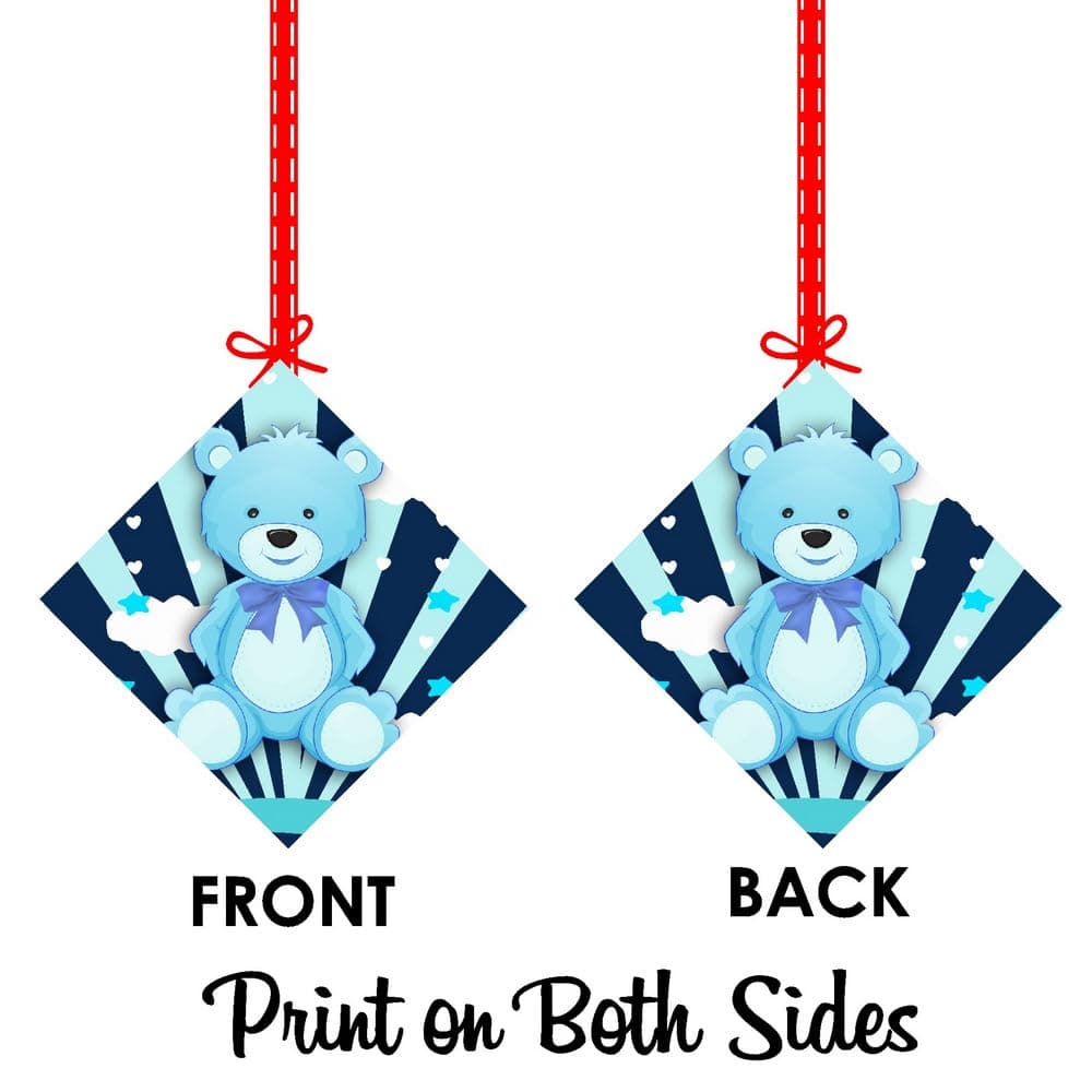 Balloonistics Blue Teddy Bear Birthday Hanging Decorations - Pack of 12 Double-Sided Cardstock Swirls & Cutouts - Premium Cuddly Bear Theme Party Decor with Ribbons - Perfect for Boys’ Birthdays & Room Decor (Hangings - Pack of 12) thumbnail 8