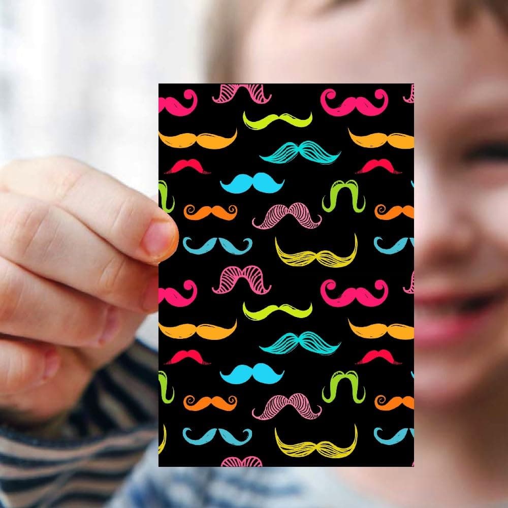 Balloonistics Mustache Theme Birthday- Pack of 10 Double-Sided Cardstock Invites - Dashing Gent & Moustache Bash Birthday Party Supplies, Premium Fill-in-the-Blank Stationery (Invite Cards - Pack of 10) thumbnail 2