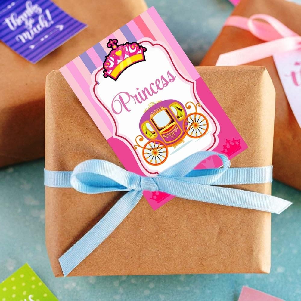 Balloonistics Princess Theme Invitation Cards Premium Double-Sided Cardstock Birthday Invites for Girls Elegant Party Supplies (Invite Cards - Pack of 10) thumbnail 3