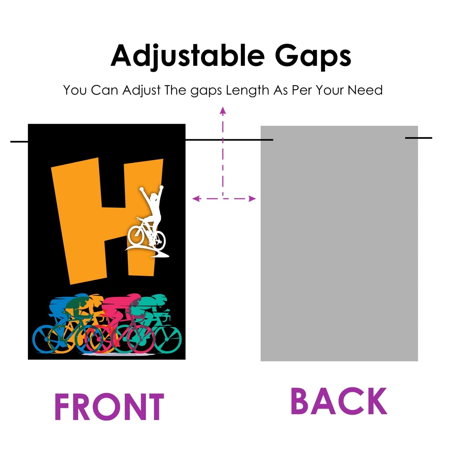 Balloonistics Cycling Theme Happy Birthday Banner - Bicycle & Racing Cardstock Bunting for Kids and Adults - Mountain Bike, Road Cycling & Tour Theme Party Supplies, Backdrop Decor thumbnail 4
