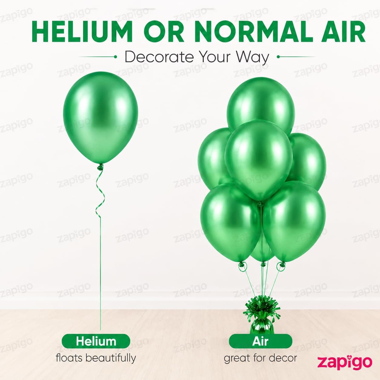 Balloonistics 25-Pack Metallic Pearl Finish Green Latex Balloons – Shiny Lush Green Balloons for Birthday, Jungle Theme, Christmas & Garden Party Decoration thumbnail 4