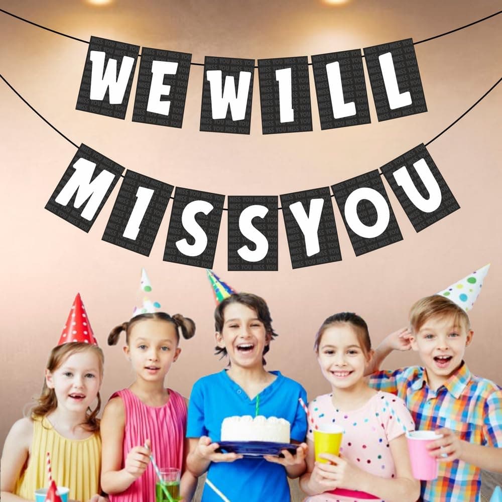 Balloonistics We Will Miss You Banner – Premium Cardstock Farewell Bunting for Goodbye, Retirement & Going Away Party Decoration thumbnail 3
