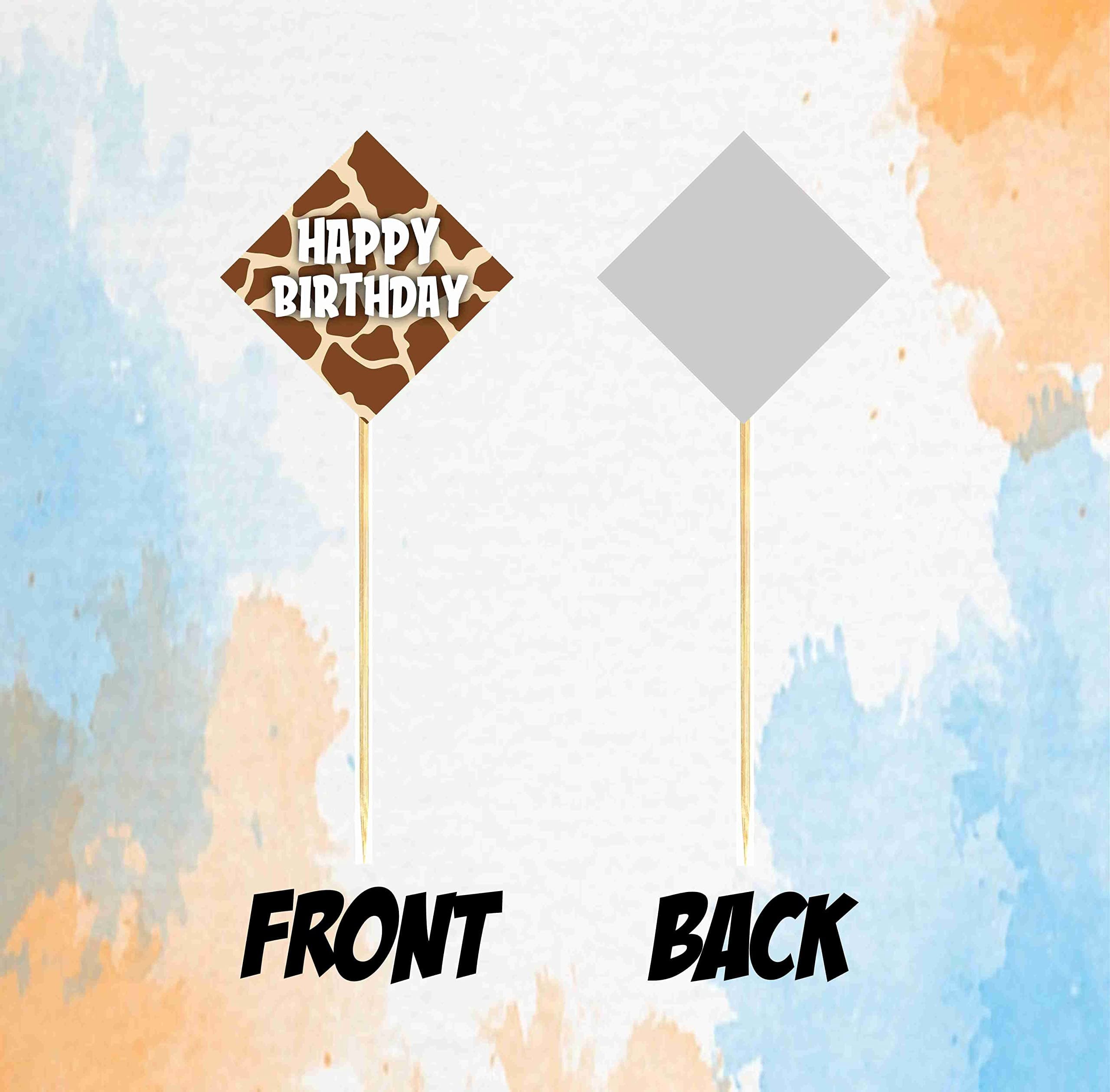 Balloonistics African Safari Cake Toppers with Bamboo Sticks African Jungle Animal Theme Birthday Cake Decorations Premium Cardstock Zoo Party Supplies for Kids (Cake Topper - Pack of 10) thumbnail 4