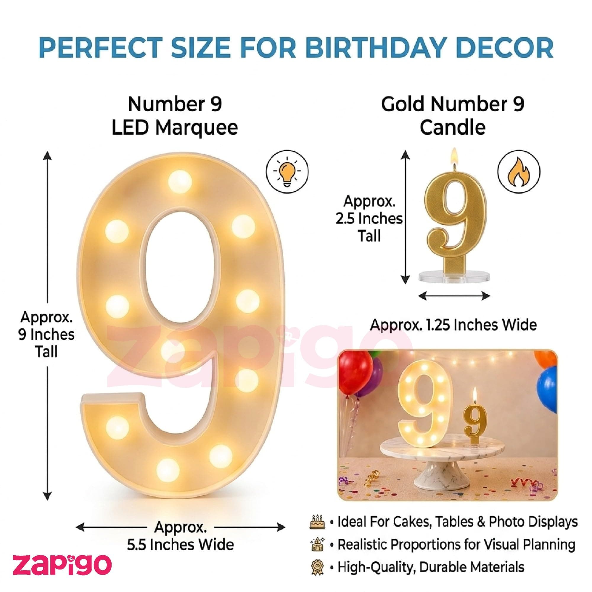Balloonistics 55-Piece 9th Birthday Decoration Kit – Number 9 Foil Balloon, Happy Birthday Banner, Latex Balloons & Arch Tools for Party Room Decor, Balloon Arch, Photo Booth Backdrop thumbnail 2
