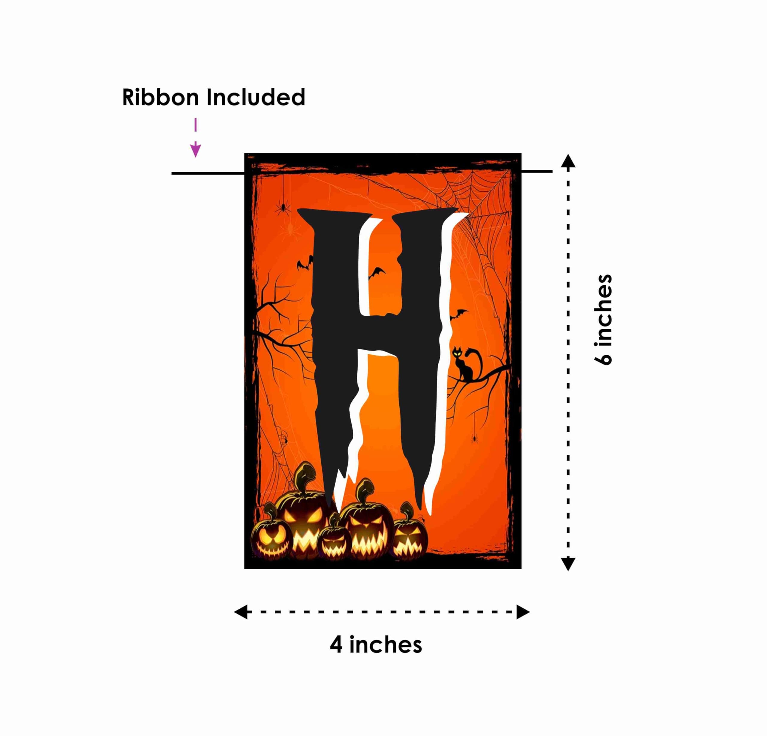 Balloonistics Happy Halloween Banner - Spooky Pumpkin & Ghost Theme Cardstock Bunting - Orange & Black Haunted House Party Decorations, Classic "Trick or Treat" Indoor/Outdoor Backdrop (Halloween Banner) thumbnail 5