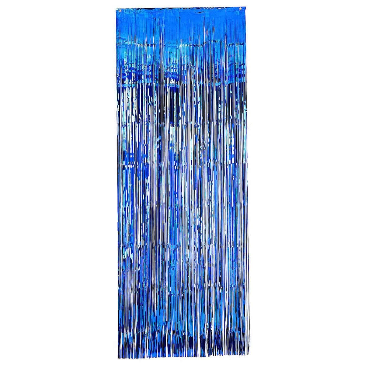 Balloonistics Multicolour Metallic Fringe Foil Curtain – 3 × 6 Feet Shimmer Tinsel Backdrop for Birthday, Wedding & Festive Party Decoration (Multicolour) thumbnail 1