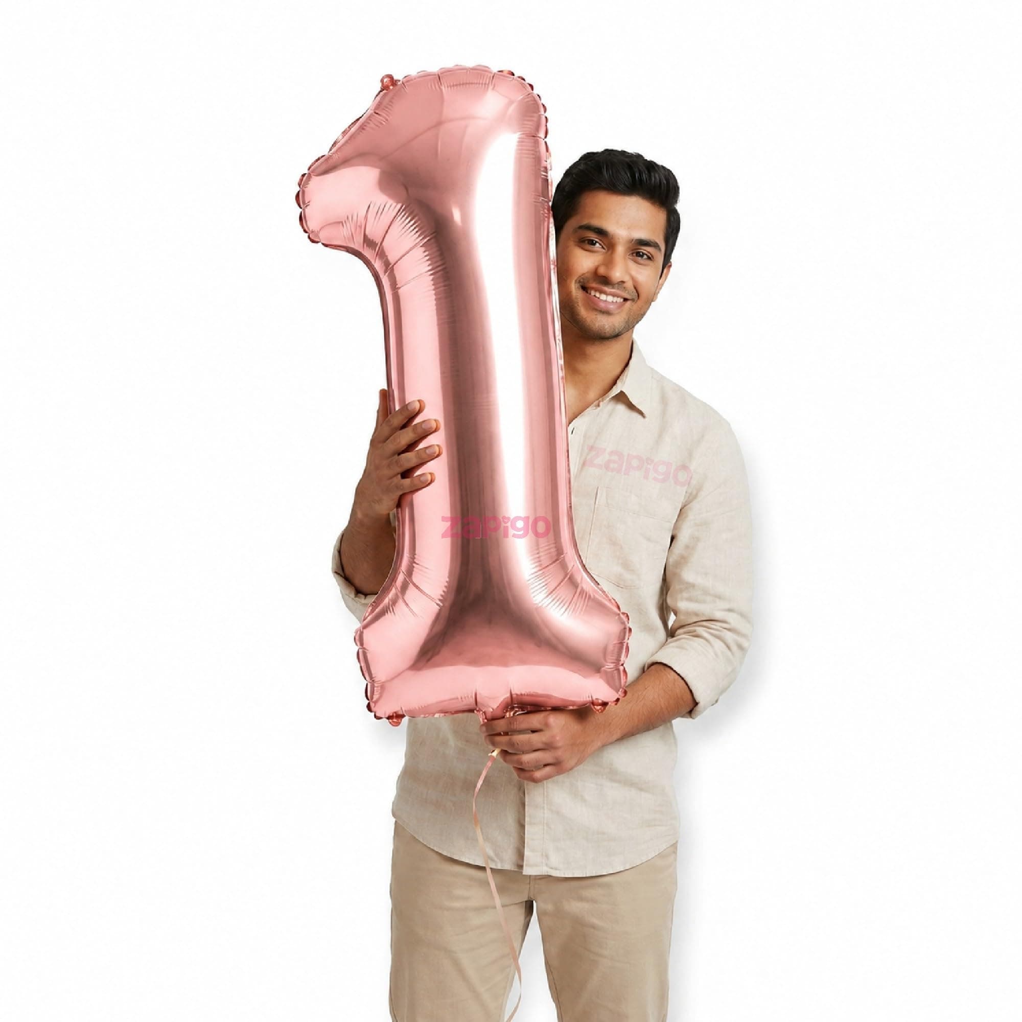 Balloonistics Rose Gold 40-Inch Foil Number 1 Balloon - Helium or Air Fill for 1st Birthday, Anniversary Party Decoration, Photo Booth Backdrop, Cake Table Decor thumbnail 1