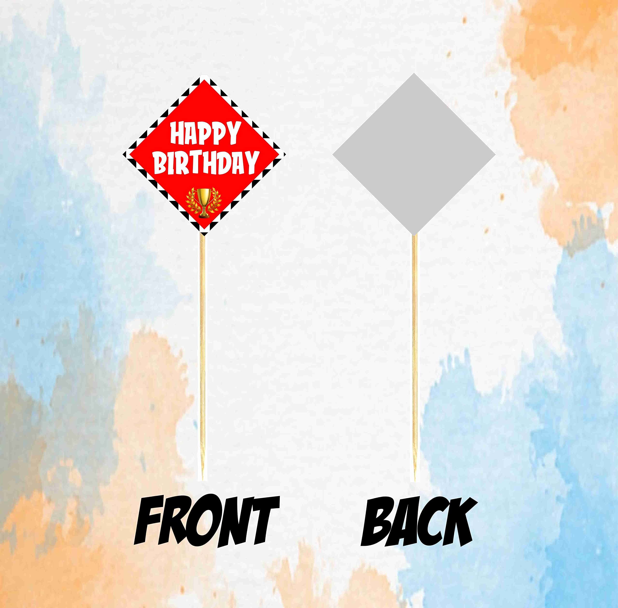 Balloonistics MotoGP Theme Cake Toppers (Pack of 10) - Premium Cardstock Superbike Racing Birthday Decorations - Motorcycle Grand Prix Cake Picks, "Fast One" Racing Party Supplies with Bamboo Sticks (Cake Topper - Pack of 10) thumbnail 4