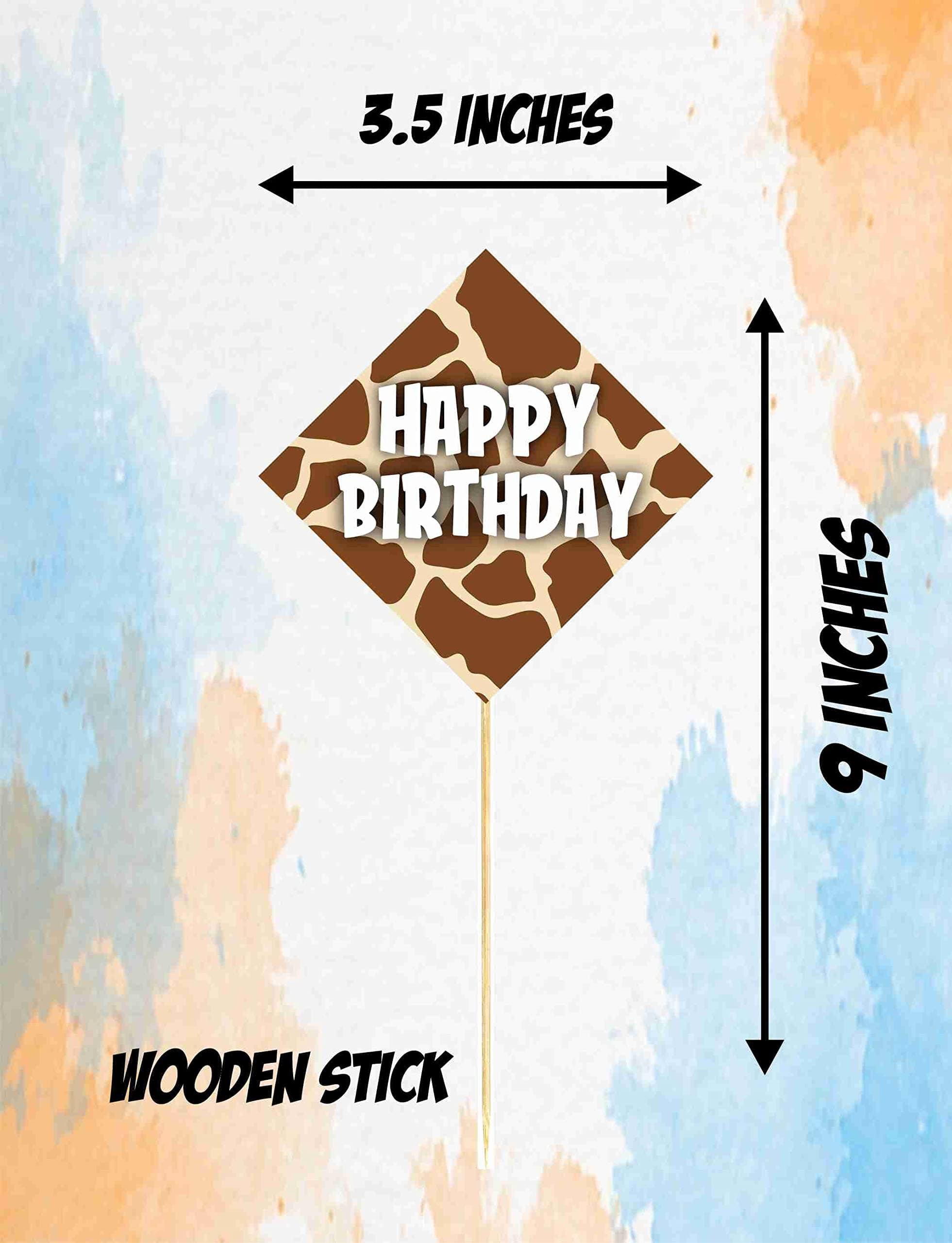 Balloonistics African Safari Cake Toppers with Bamboo Sticks African Jungle Animal Theme Birthday Cake Decorations Premium Cardstock Zoo Party Supplies for Kids (Cake Topper - Pack of 10) thumbnail 3