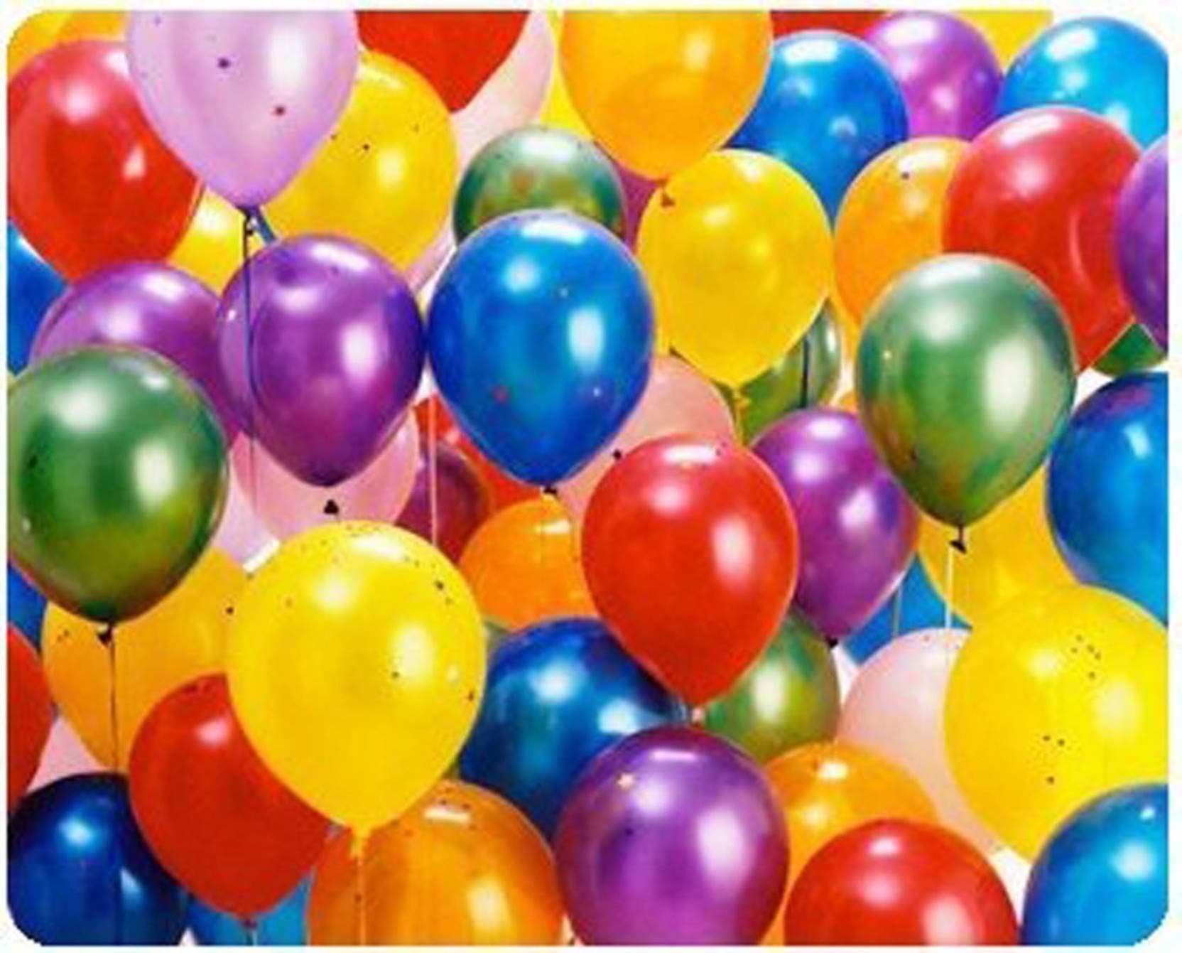 Balloonistics Metallic Shiny Latex Balloons – Premium Glossy Multicolour Balloons for Birthday, Wedding & Party Decoration (Pack of 50) thumbnail 1