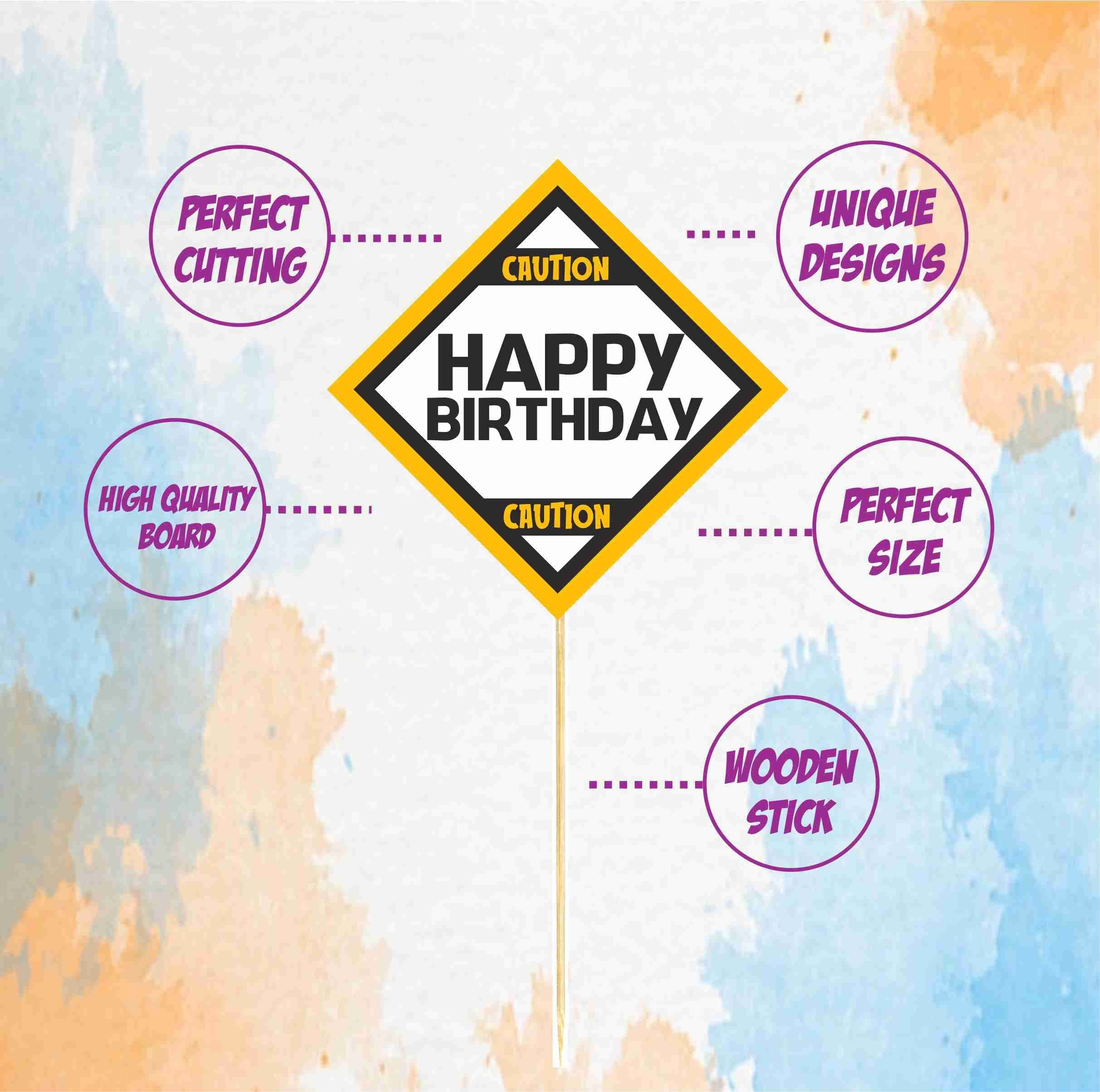Balloonistics Construction Cake Topper Set Excavator, Dump Truck & Road Sign Decorations Construction Theme Birthday Party Supplies for Boys (Cake Topper - Pack of 10) thumbnail 5