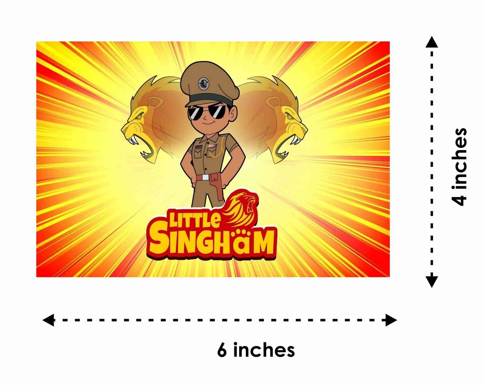 Balloonistics Little Police Singham Theme Invitation Cards Double-Sided Printed Durable Cardstock Perfect for Kids Birthday Party Invites (Invite Cards - Pack of 10) thumbnail 4