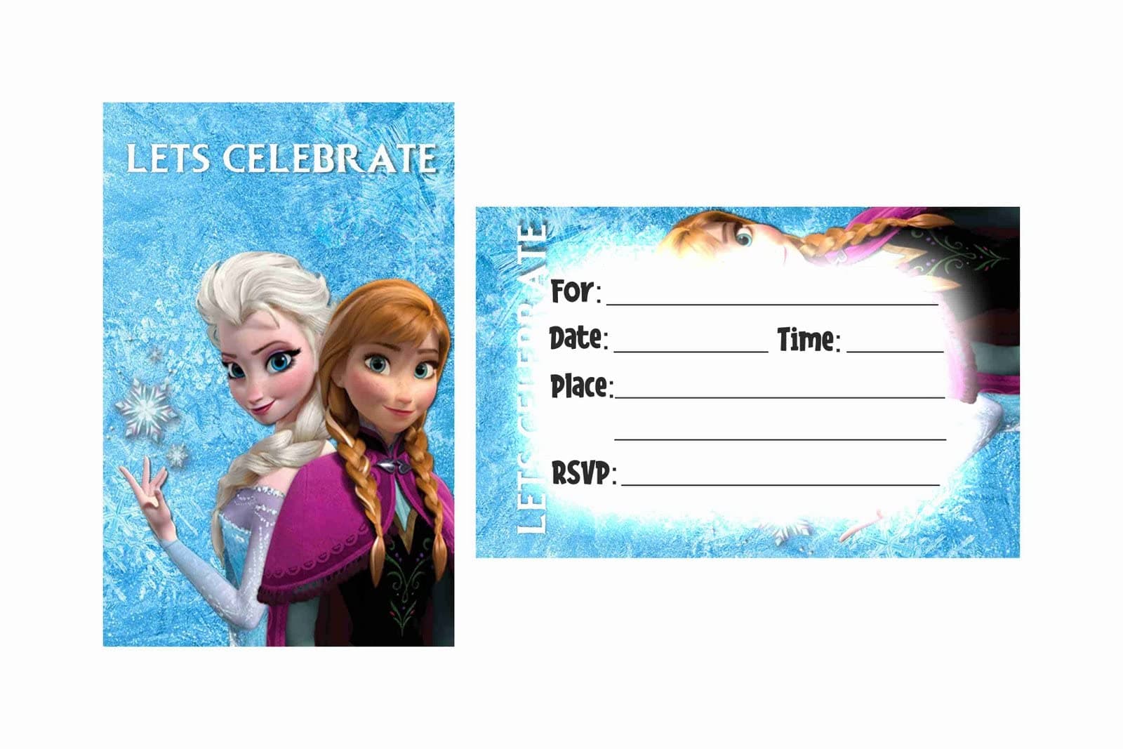 Balloonistics Ice Princess Theme Birthday Invitation Cards – Pack of 10 Cards with Envelopes for Kids' Winter Princess Parties thumbnail 1