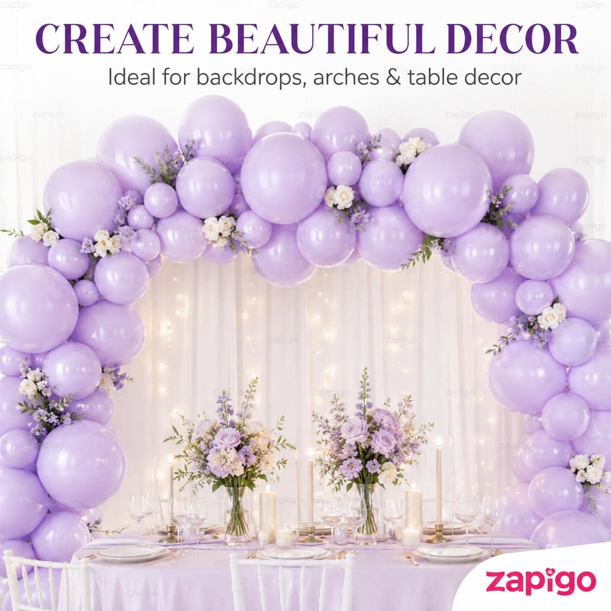 Balloonistics Lavender Latex Balloons – Premium Quality Party Balloons for Birthday, Baby Shower & Pastel Theme Celebration Decoration (Pack of 25) thumbnail 6