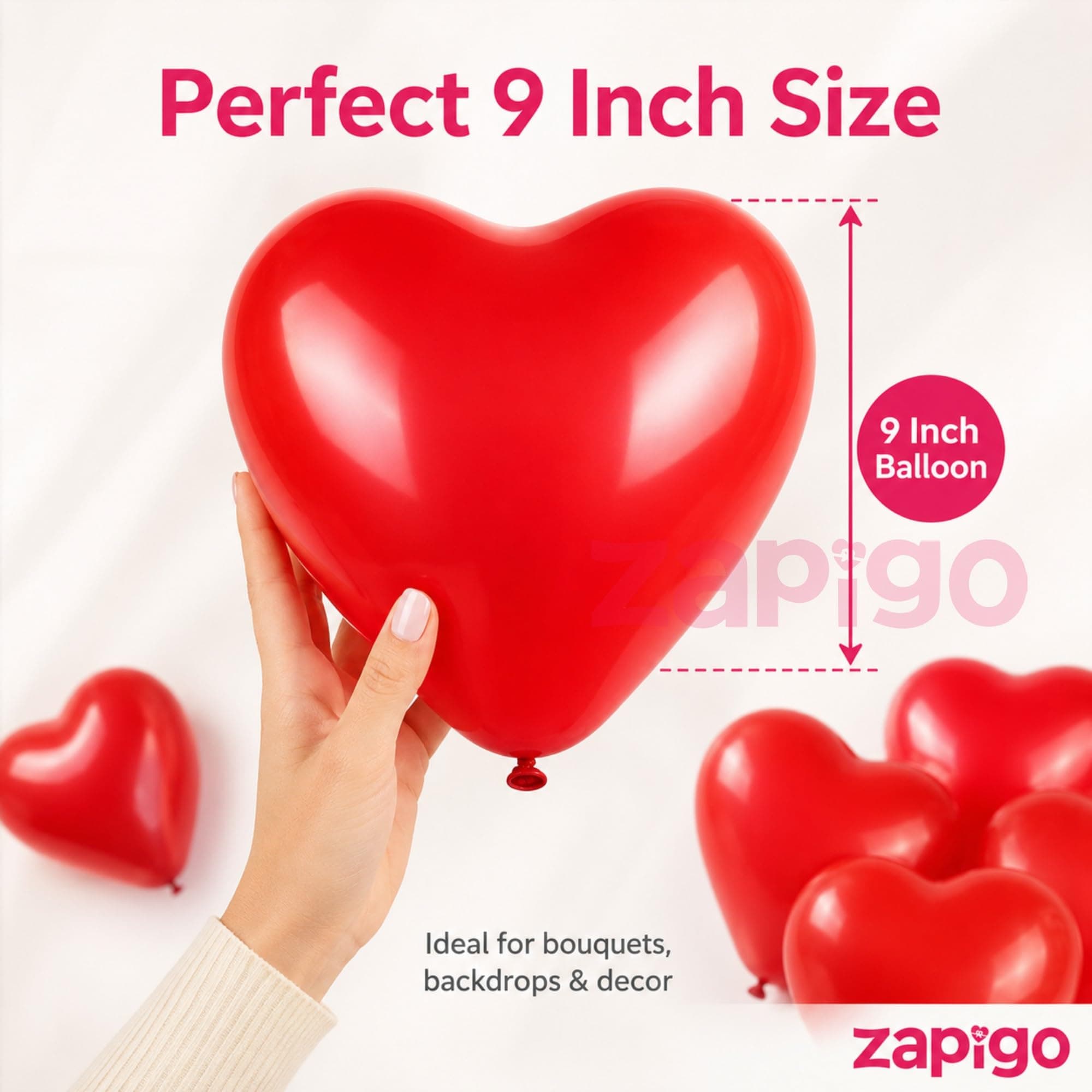 Balloonistics Red Latex Balloons – Pack of 50 Party Balloons for Birthday, Wedding & Celebration Decorations thumbnail 5