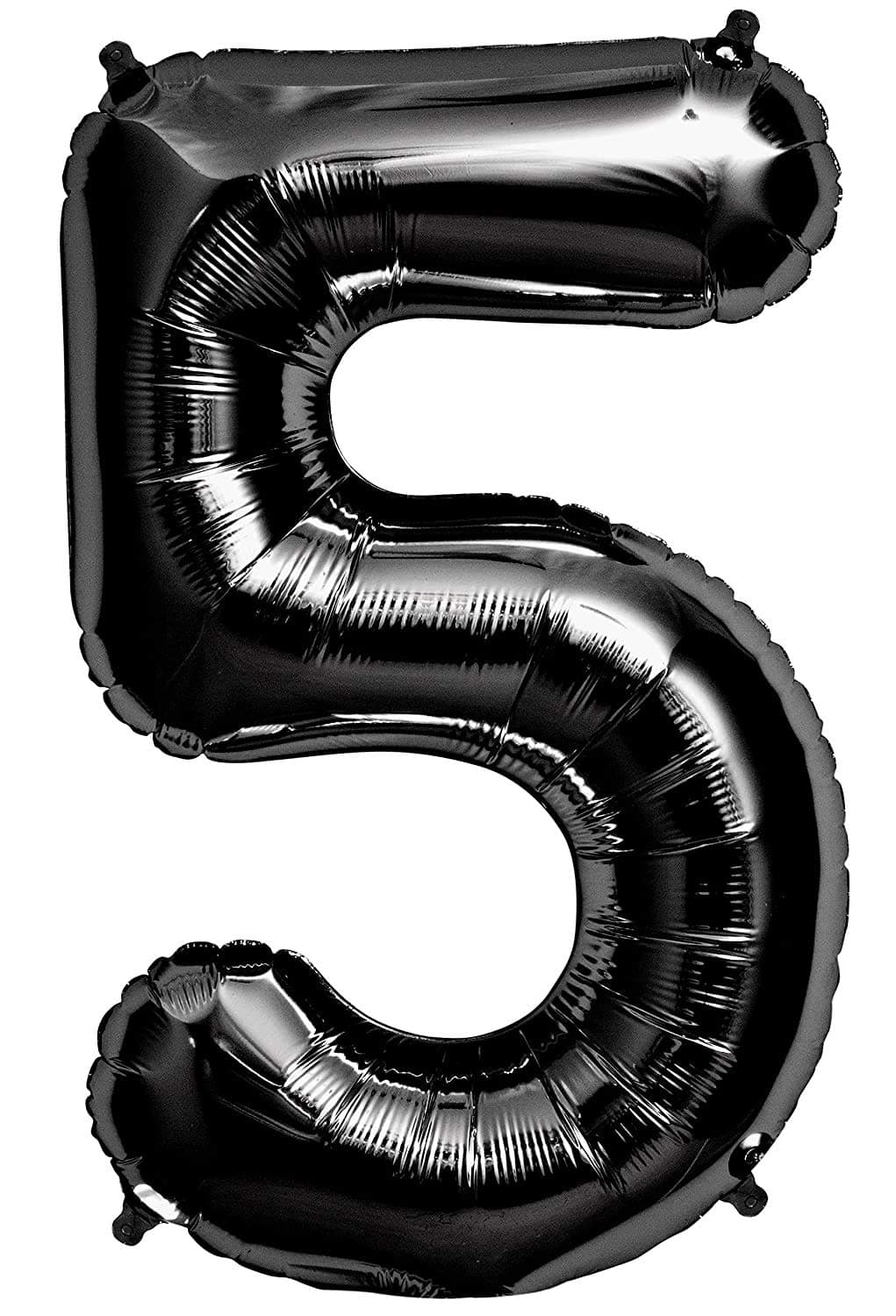 Balloonistics Black Number 5 Foil Balloon – 40-Inch Large Jumbo Number Balloon for 5th Birthday, 50th Anniversary & Party Decorations (Black, Number 5) thumbnail 1