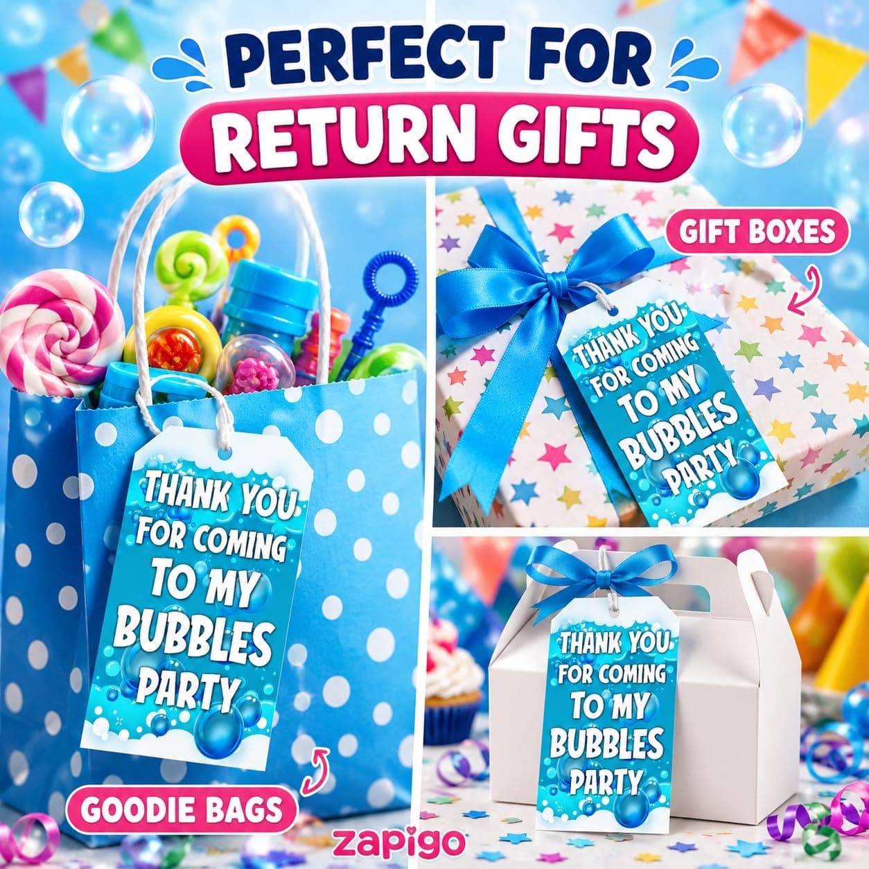 Balloonistics Bubble Theme Thank You Cards - Pack of 20 Whimsical "Pop" Party Note Cards - Premium Cardstock Double-Sided "Thanks for Popping By" Stationery, Iridescent Bubble & Blue Sky Gratitude Cards (Thank you Cards - Pack of 20) thumbnail 5